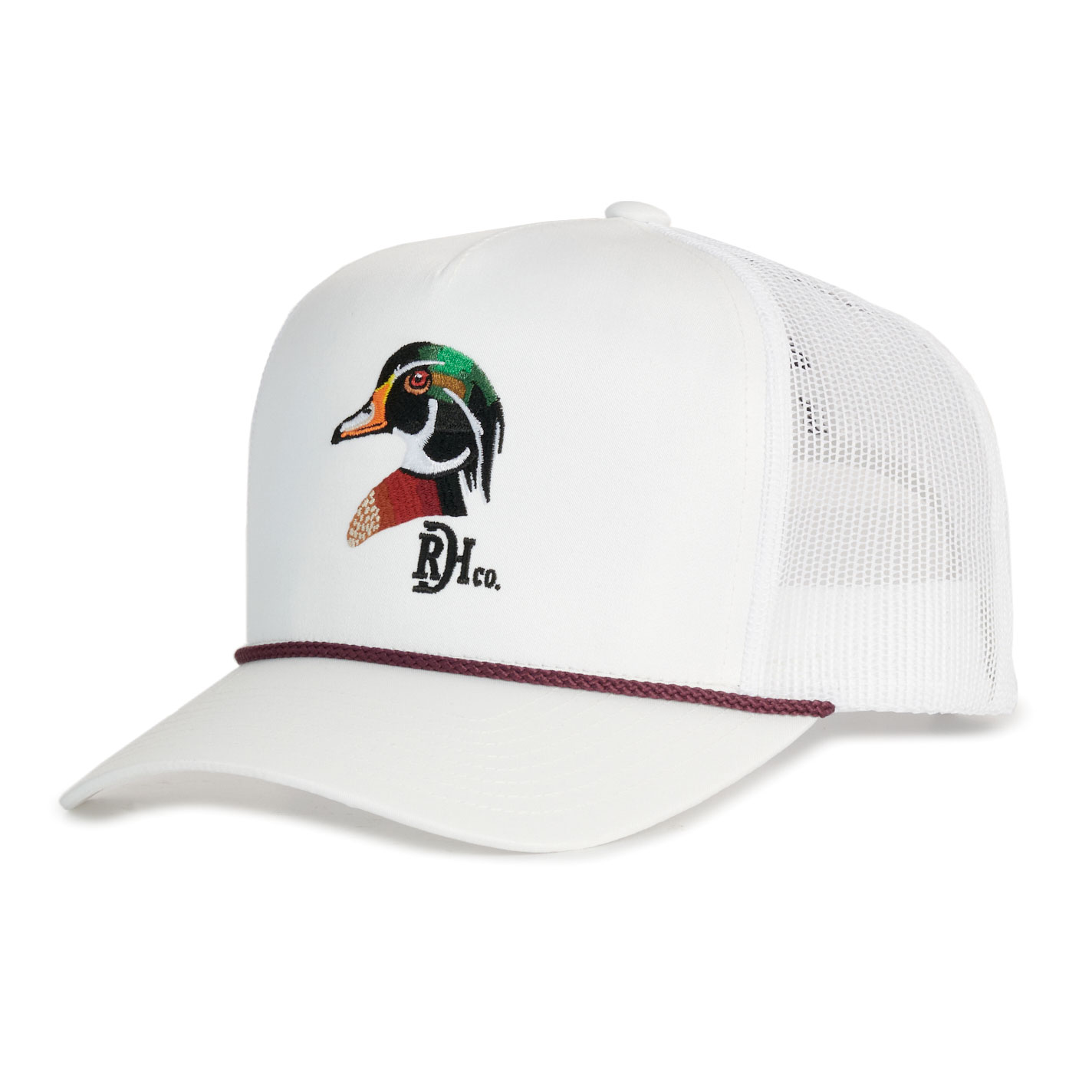 Red Dirt Hat Co. Men's White Wood Duck Logo Embroidered Cap - Image 1
