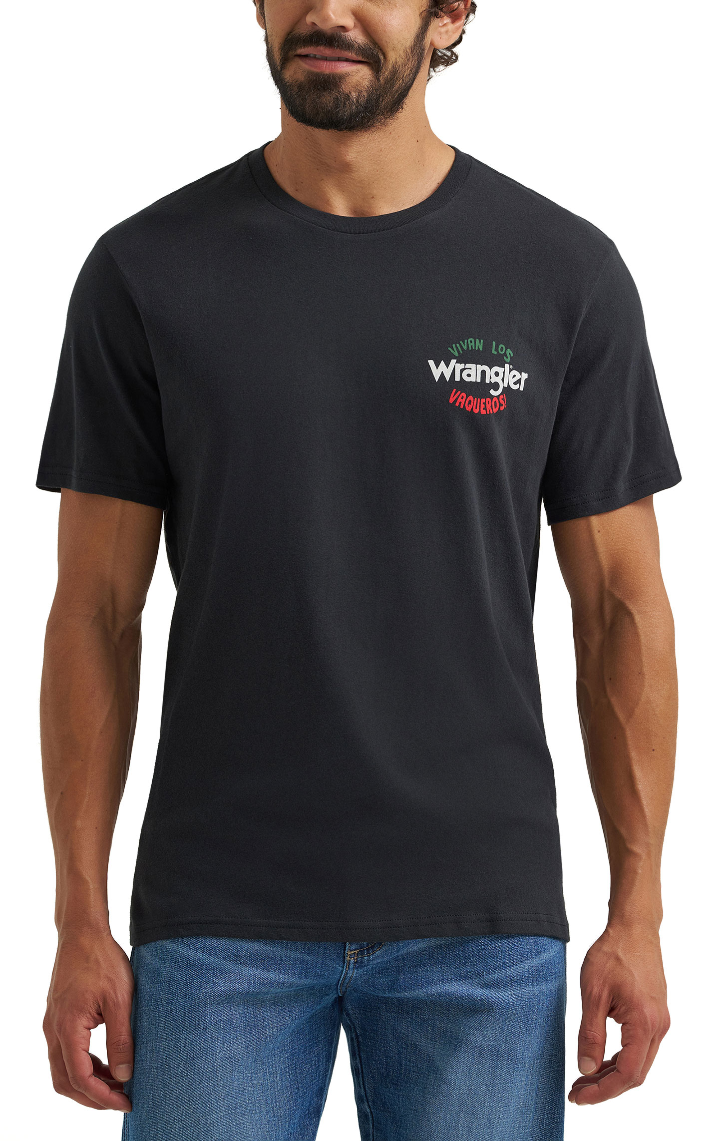 Wrangler Men's Dark Gray Vivan Los Vaqueros Graphic T-Shirt - Image 1