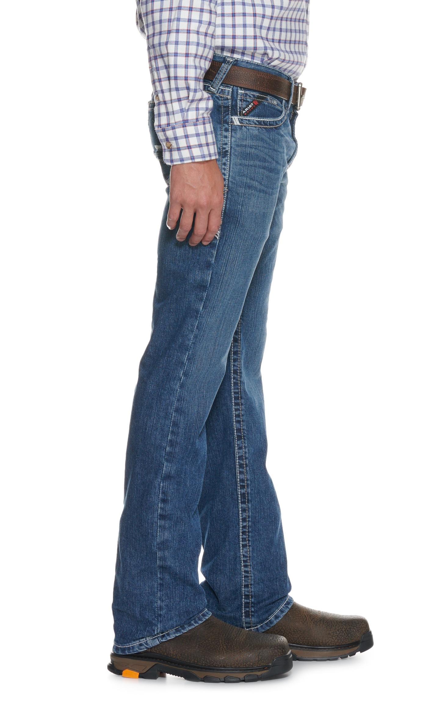 Ariat Men's Adkins M7 Medium Wash Durastretch FR Straight Leg Work Jeans - Image 1