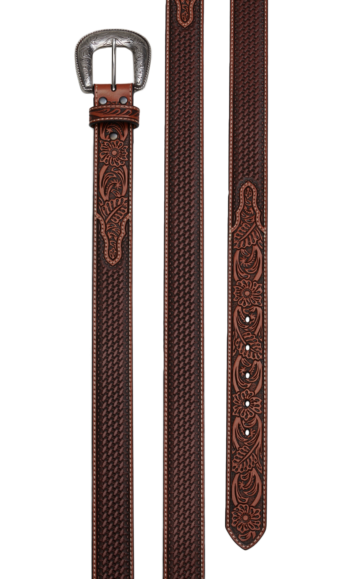 Ariat Men's Classic Basketweave Embroidered Western Belt - Image 1