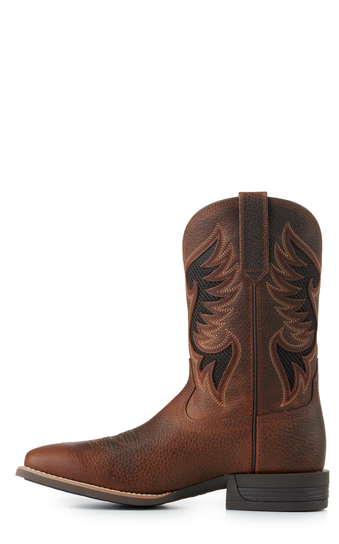 Ariat Men's Cowpuncher VentTEK Brown Oiled Rowdy Shock Shield Wide Square Toe Cowboy Boots - Image 1
