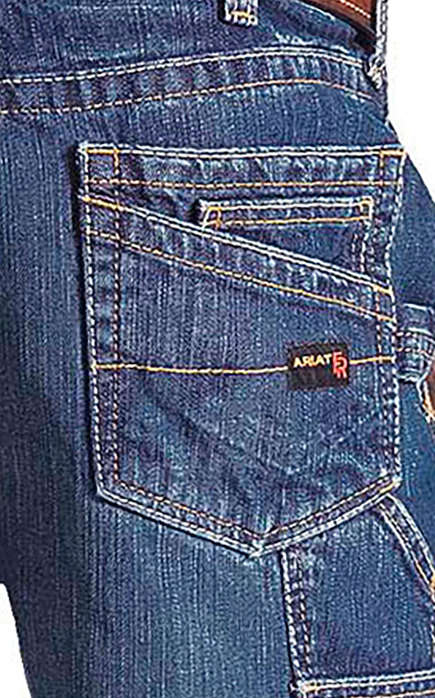 Ariat Work M4 Men's Dark Wash Low Rise Boot Cut Flame Resistant Utility  Work Jeans - Image 1