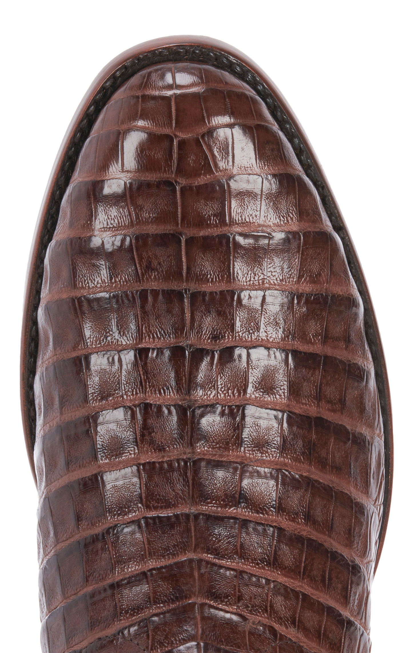 JRC & Sons Men's Shaw Caiman Belly Round Toe Exotic Roper Boot in Cigar - Image 1