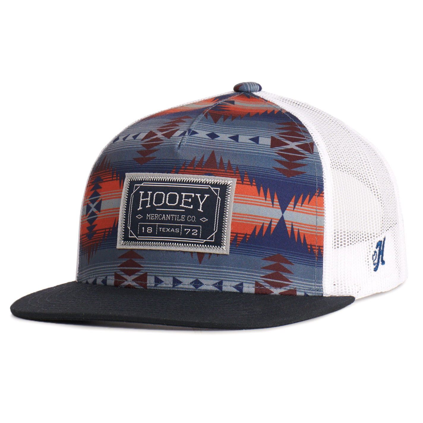 Hooey Men's Navy & White Aztec Serape Flat Bill Cap - Image 1