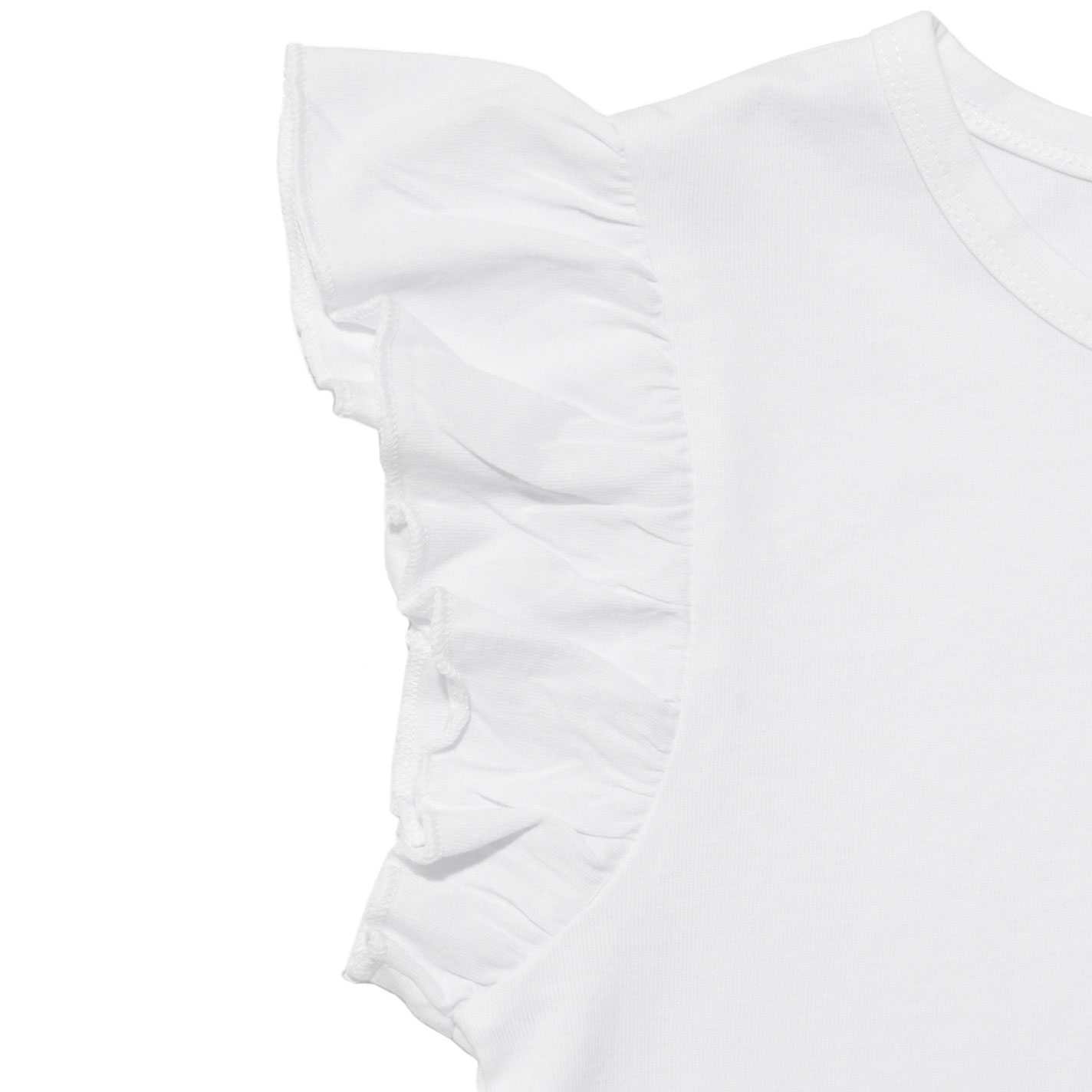 Rockin' C Girls White Ruffle Sleeve Top - Image 1
