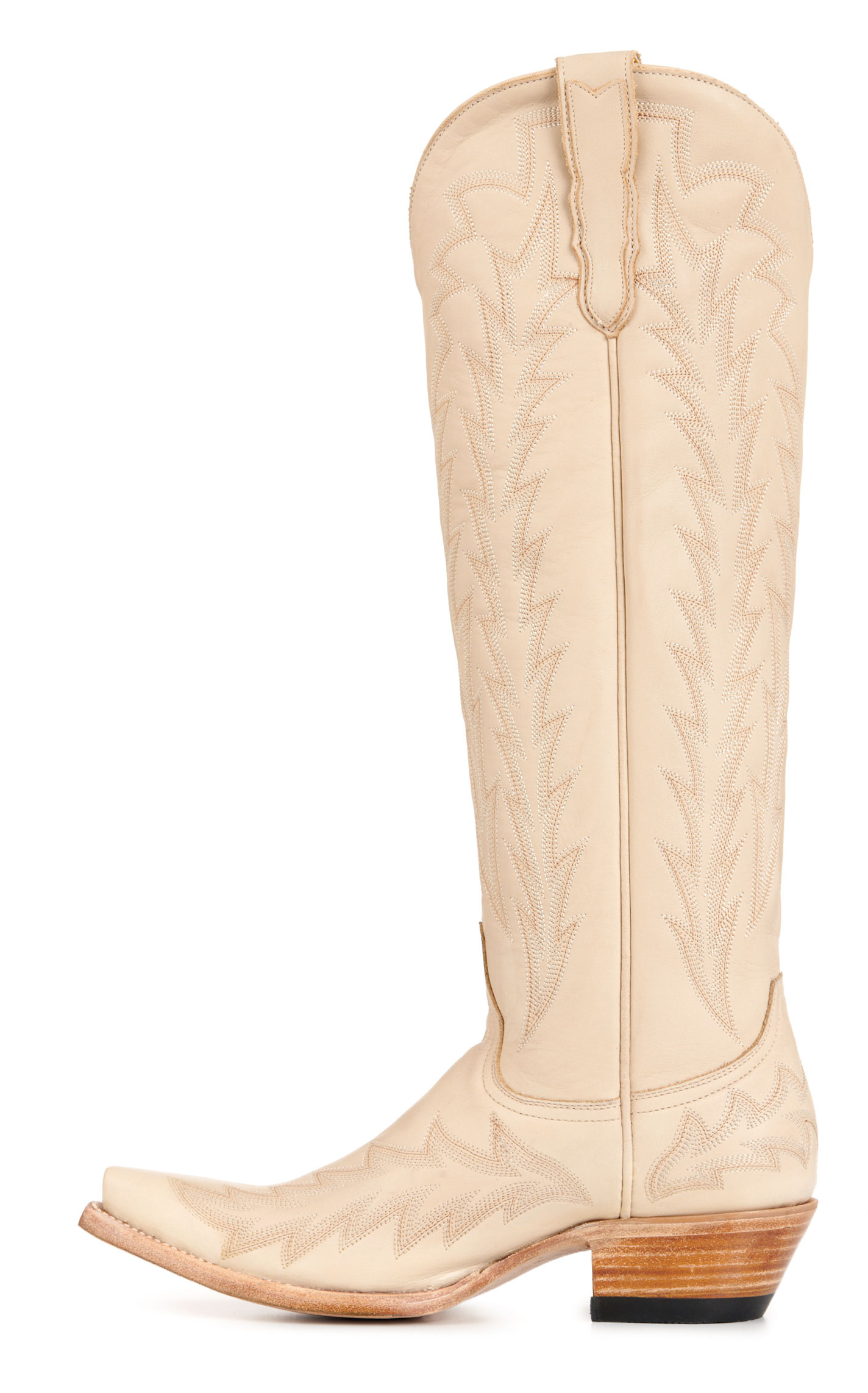 JRC & Sons Women’s Nancy Bone Leather Snip Toe Tall Cowboy Boots - Image 1