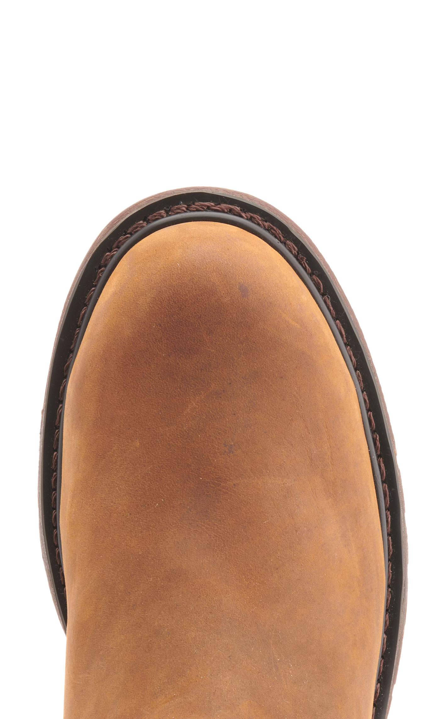 Rocky Men's Original Ride Brown Round Steel Toe Wellington Work Boot - Image 1