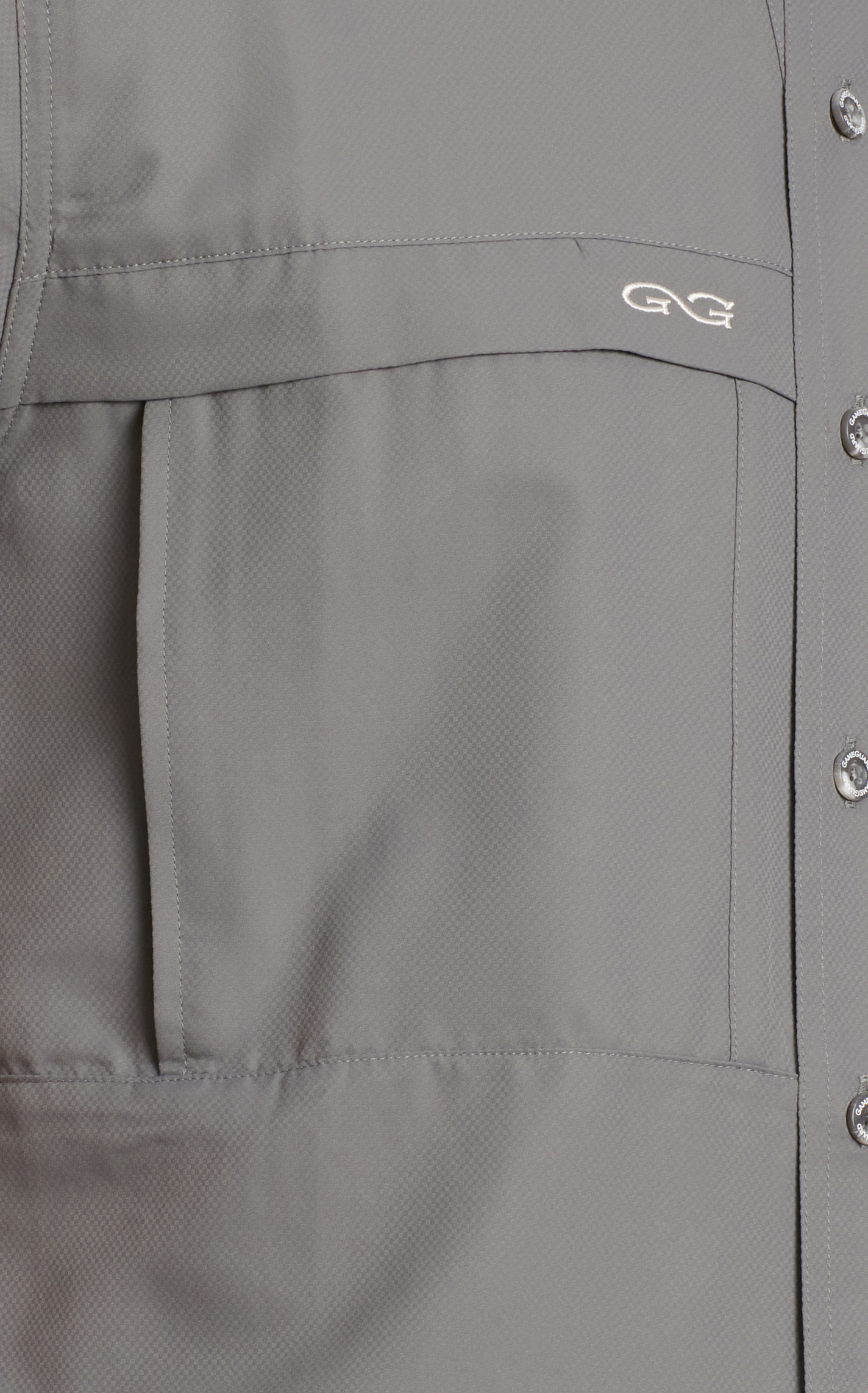 GameGuard Outdoors Men's Gunmetal Gray MicroFiber Fishing Shirt - Image 1