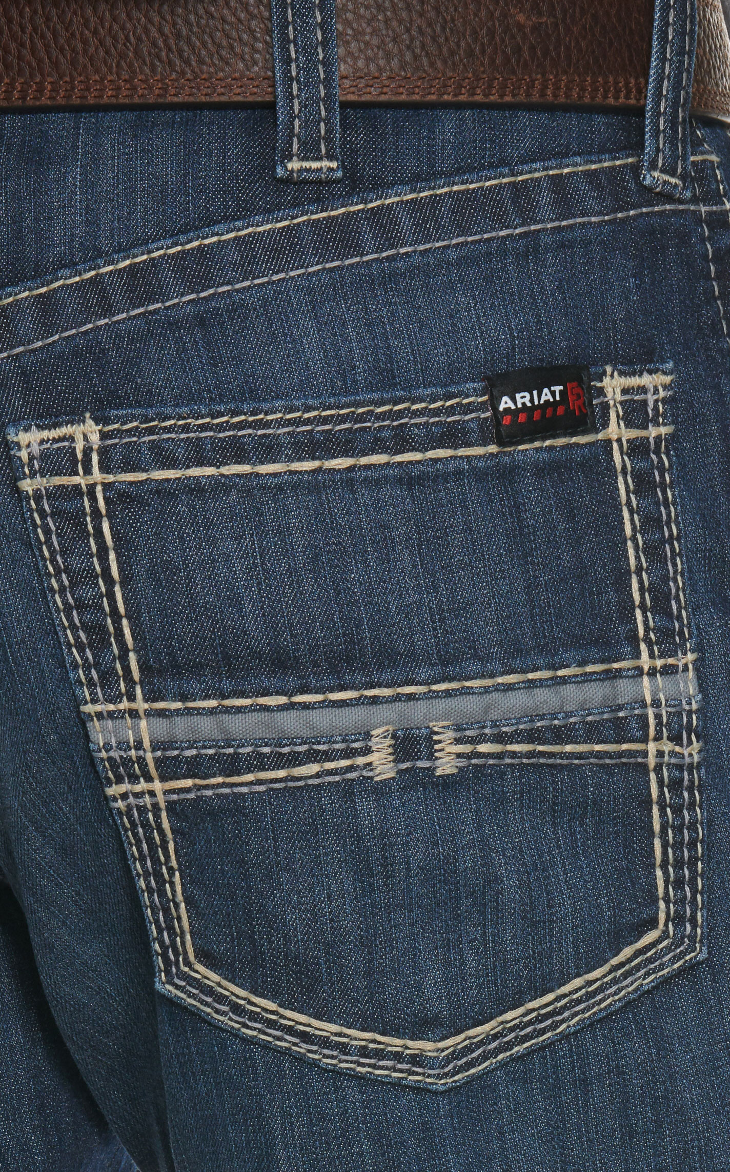 Ariat Men's M5 DuraLight Coltrane Dark Wash Straight Leg FR Work Jeans - Image 1