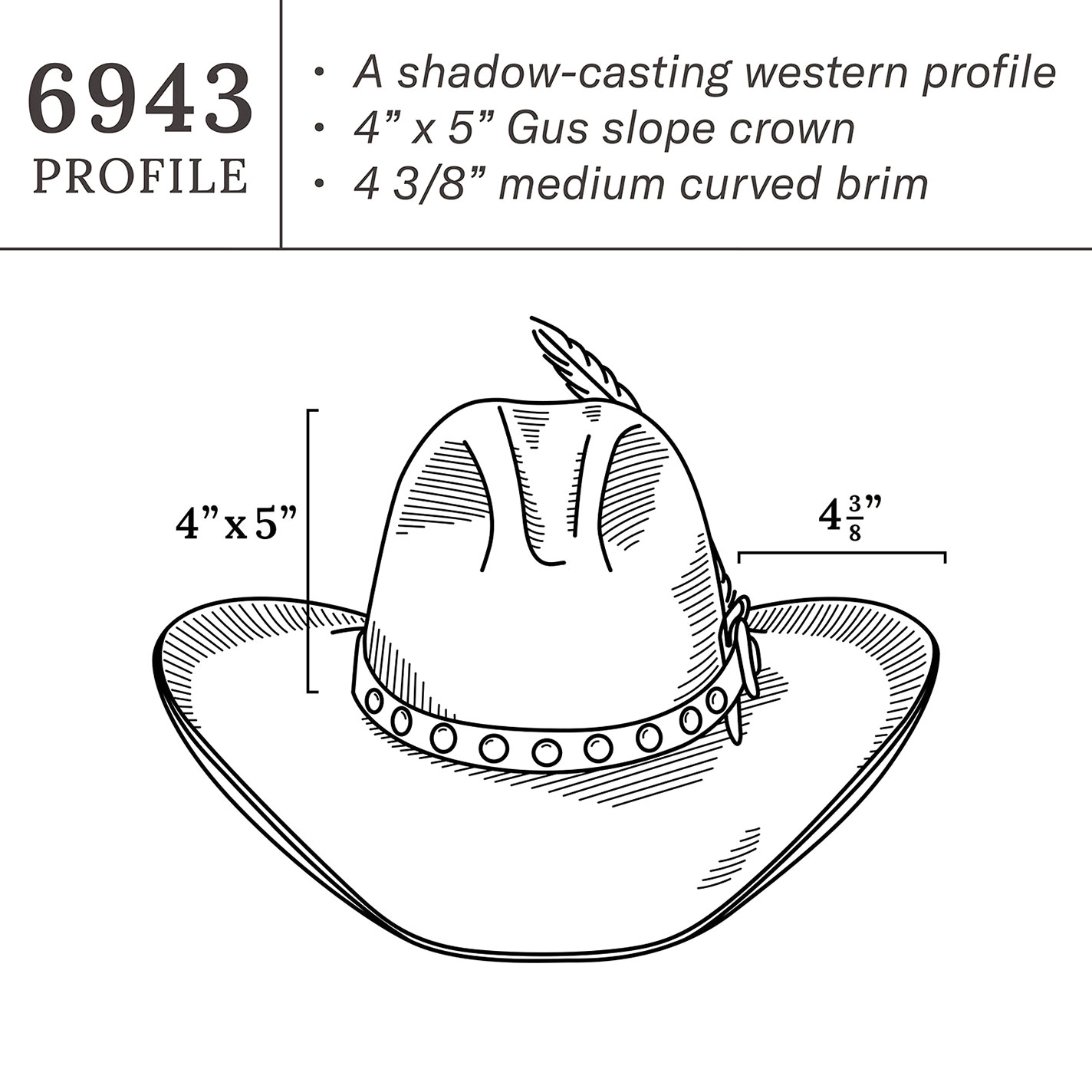 Stetson Broken Bow 4X Buck Gus Crown Felt Cowboy Hat - Image 1
