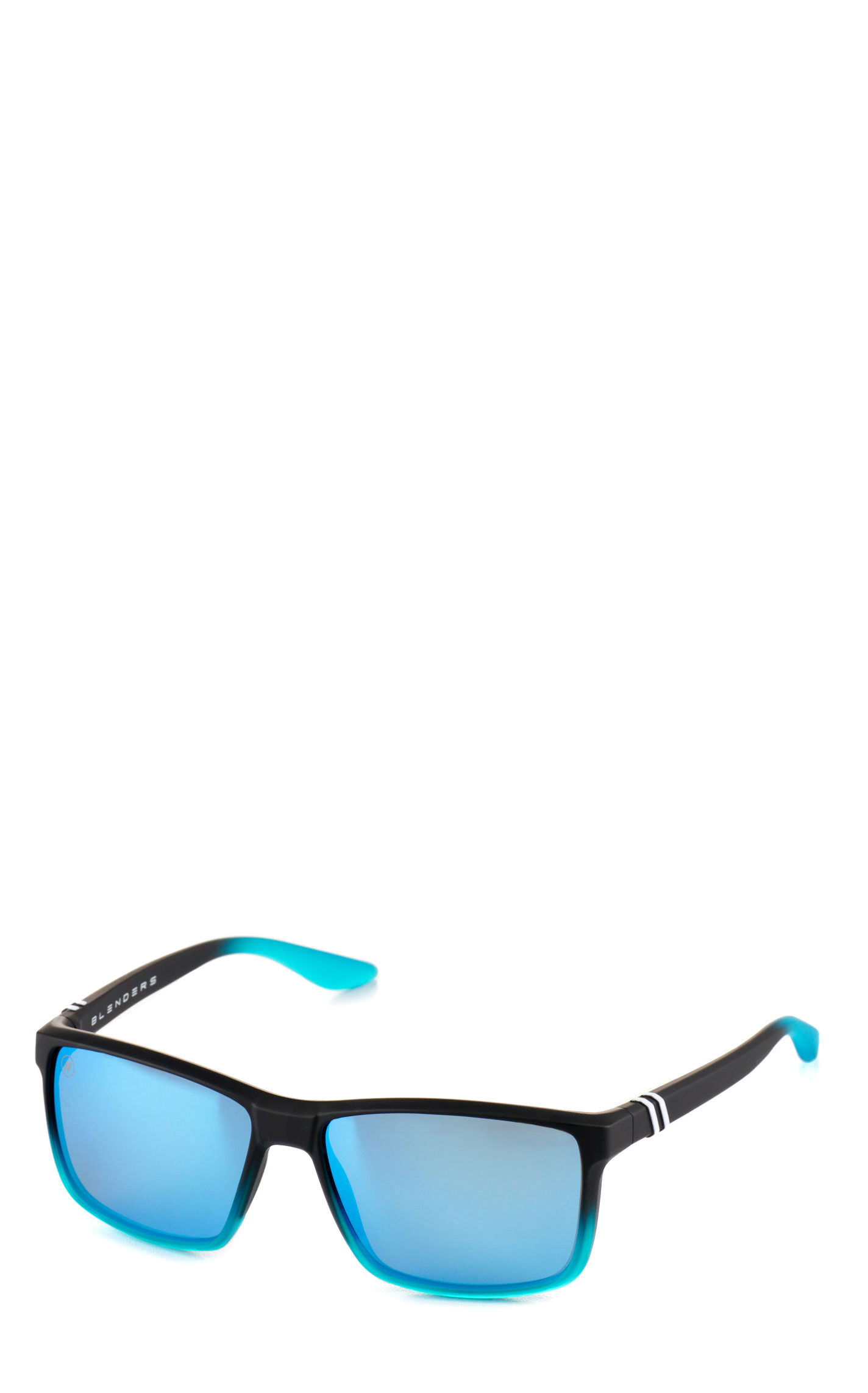 Blenders Eyewear Cool Ambition Matte Black & Aqua Polarized Sunglasses - Image 1