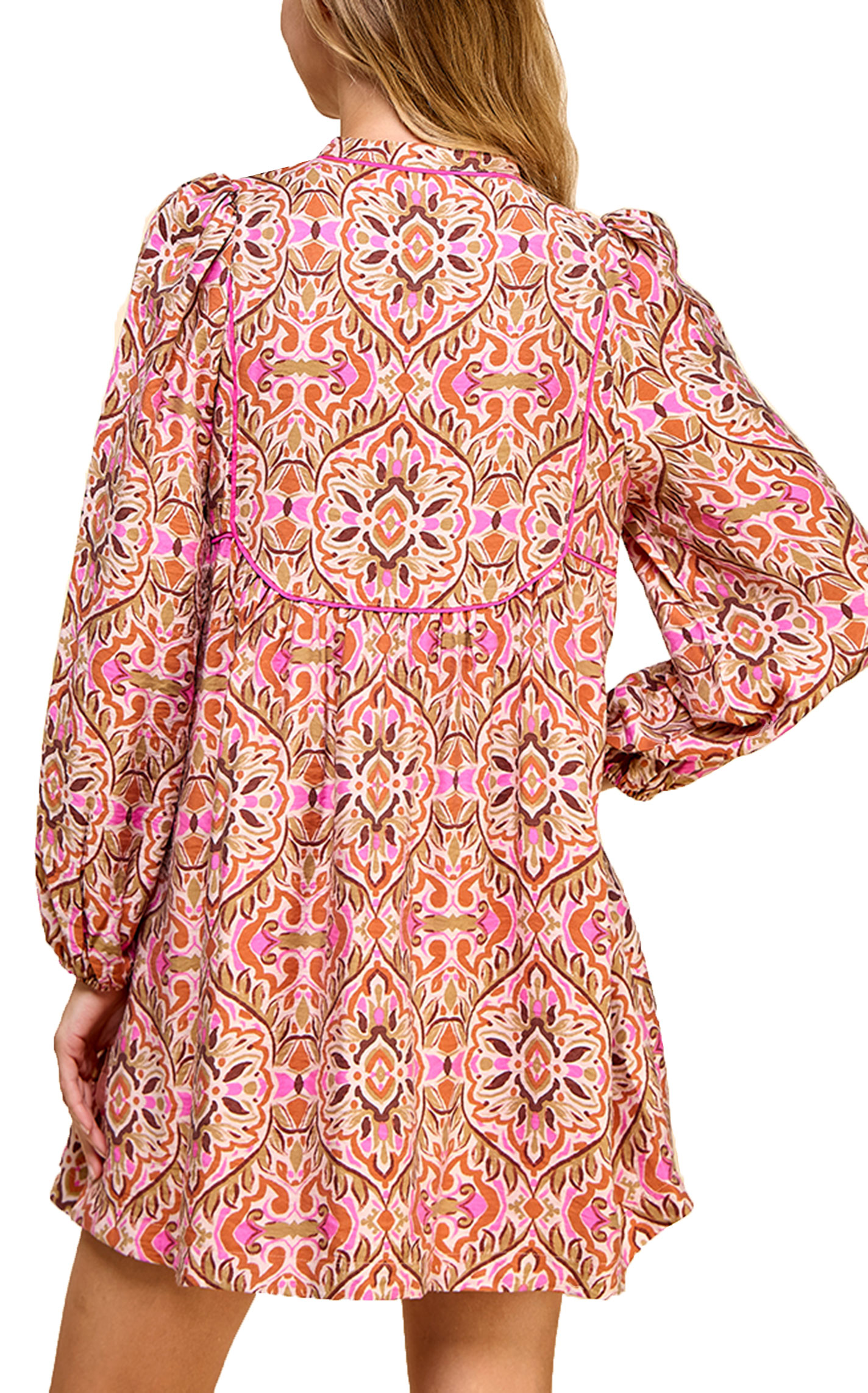 TCEC Women's Fuchsia Floral Print Dress - Image 1