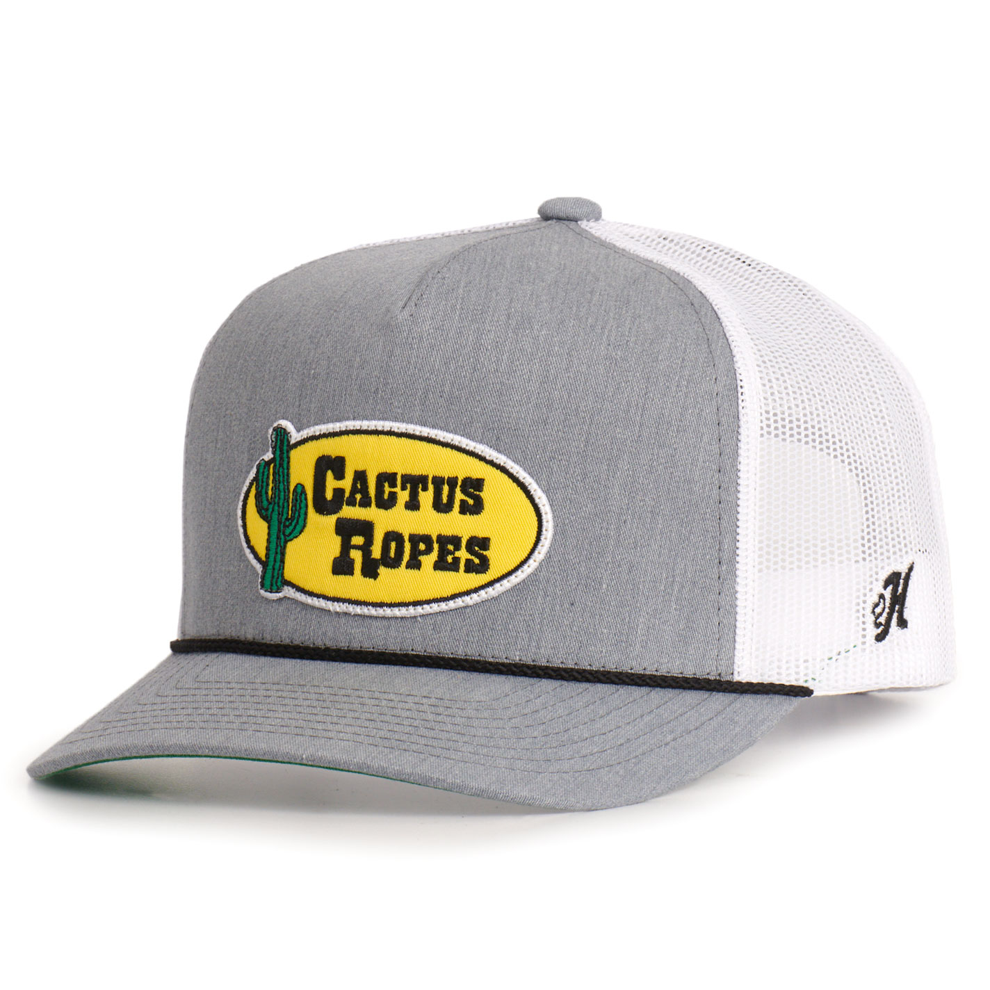 Hooey Men's Gray & White Old School Cactus Ropes Patch Cap - Image 1