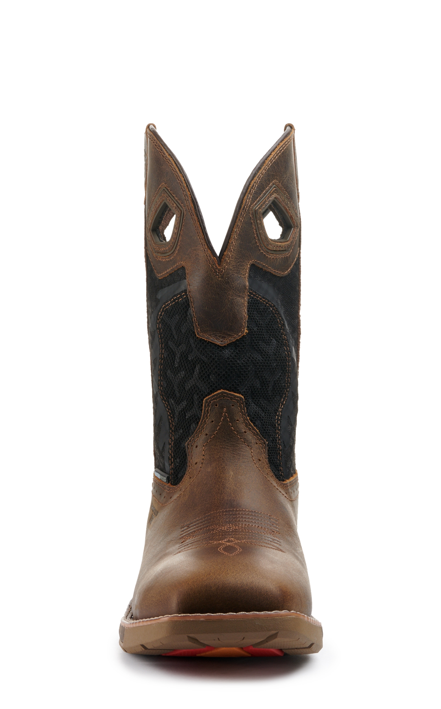 Double H Men's Phantom Rider Zenon Brown and Black Waterproof Wide Square Composite Toe Work Boots - Image 1