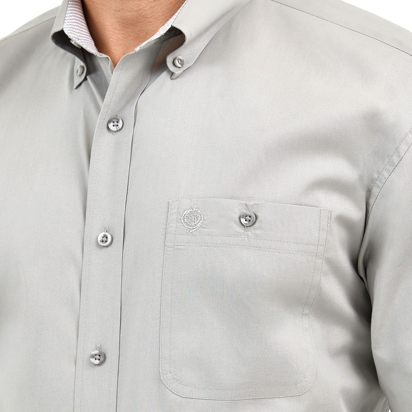 Wrangler Men's George Strait Collection Gray Western Shirt - Image 1