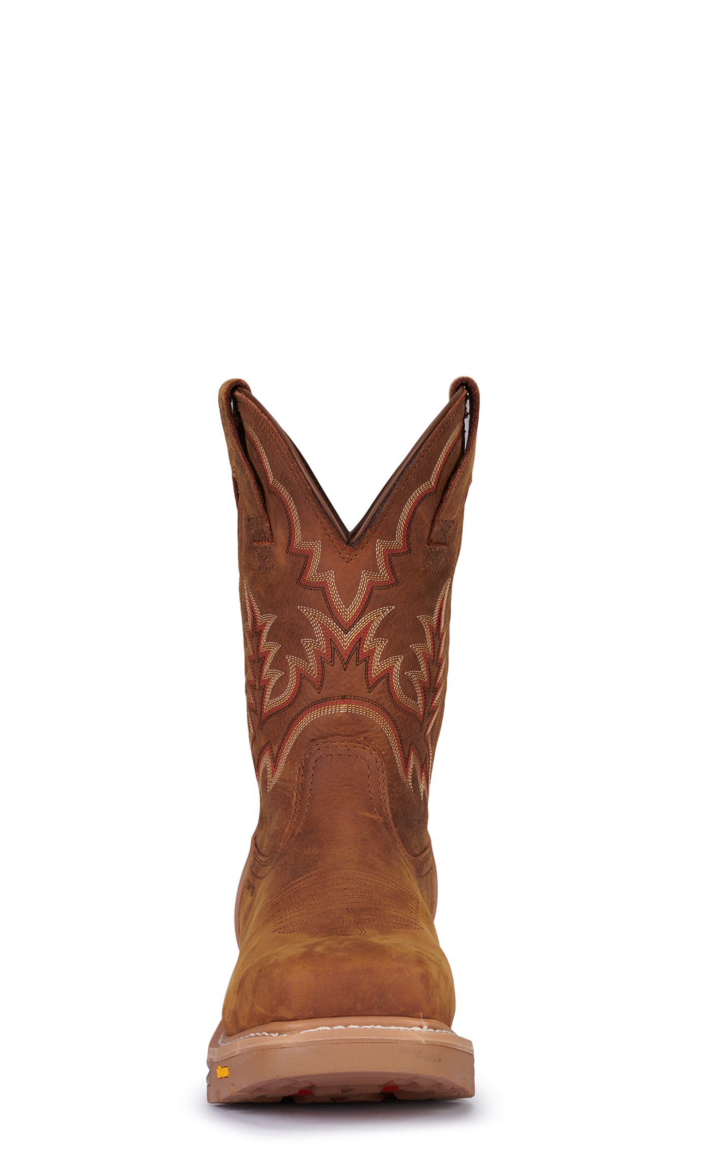 Justin Men's Montana Rust Brown Wide Square Nano Composite Toe Work Boots - Image 1