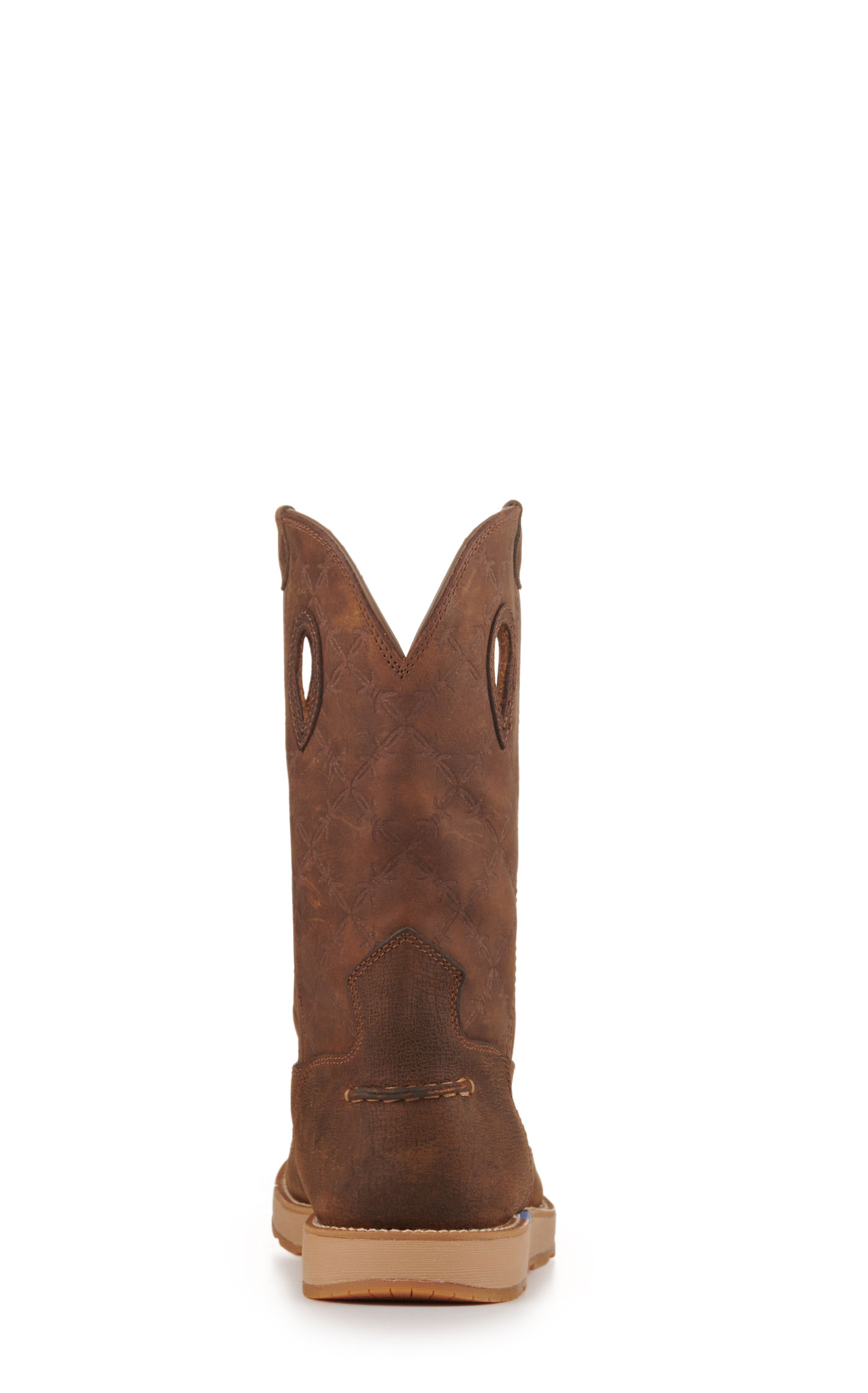 Twisted X Men's Brunette Brown and Pecan CellStretch Round Toe Wedge Work Boots - Image 1