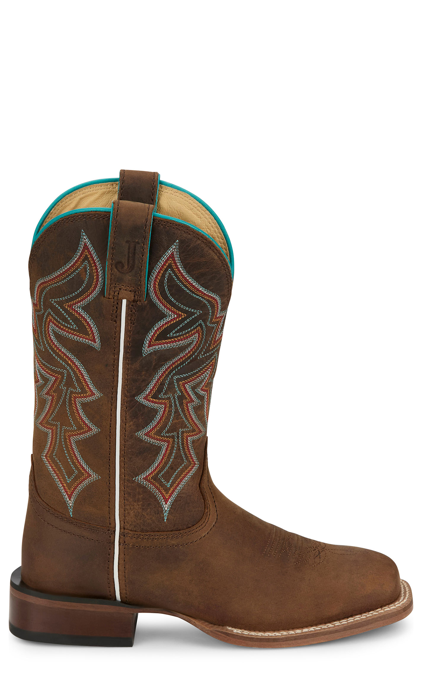 Justin Women’s Frontier Collection Miss Ellie Taupe Wide Square Toe Boots - Image 1