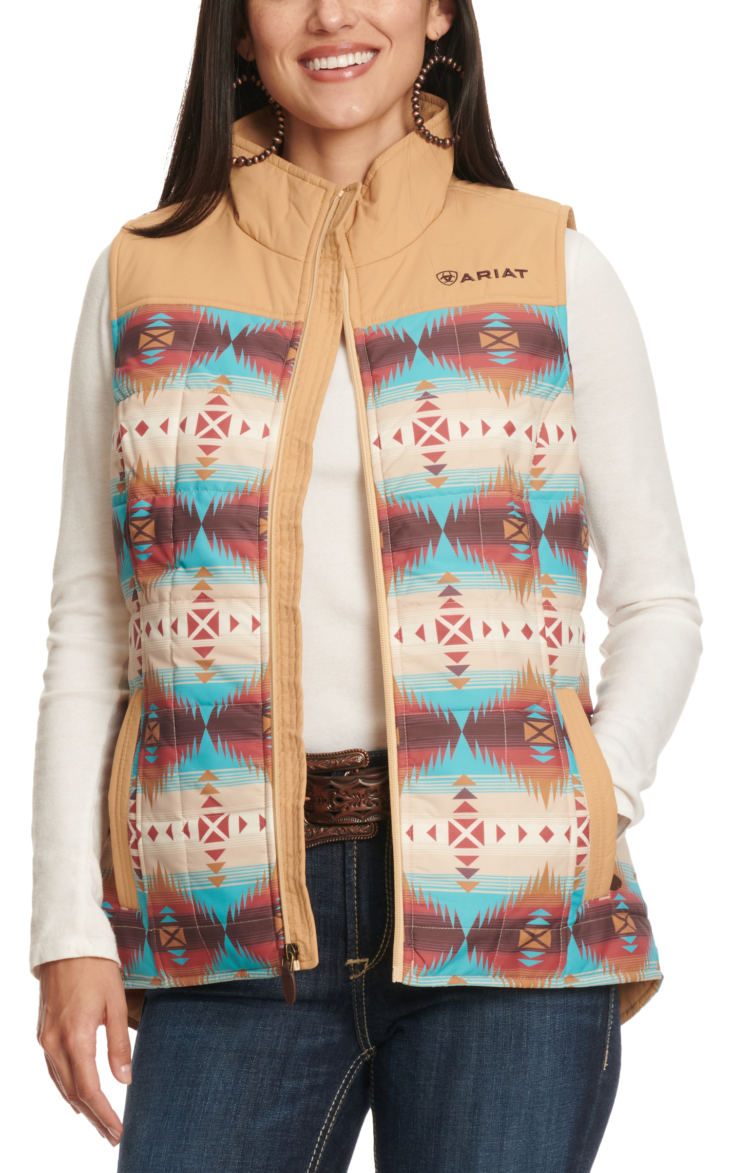 Ariat Women's Crius Colorful Serrano Aztec Print Insulated Vest - Image 1