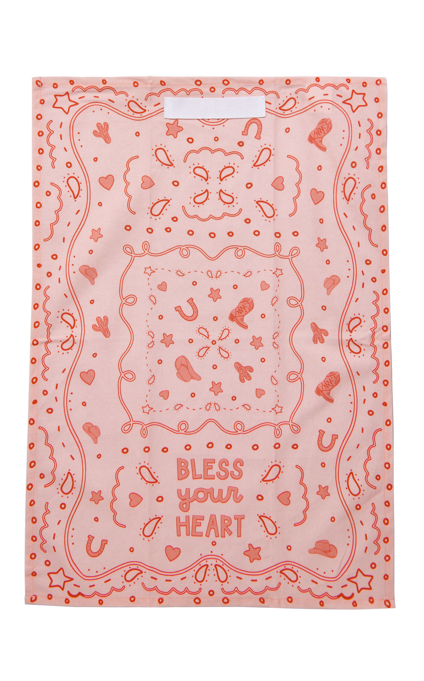 Callie Danielle Bless Your Heart Western Tea Towel - Image 1