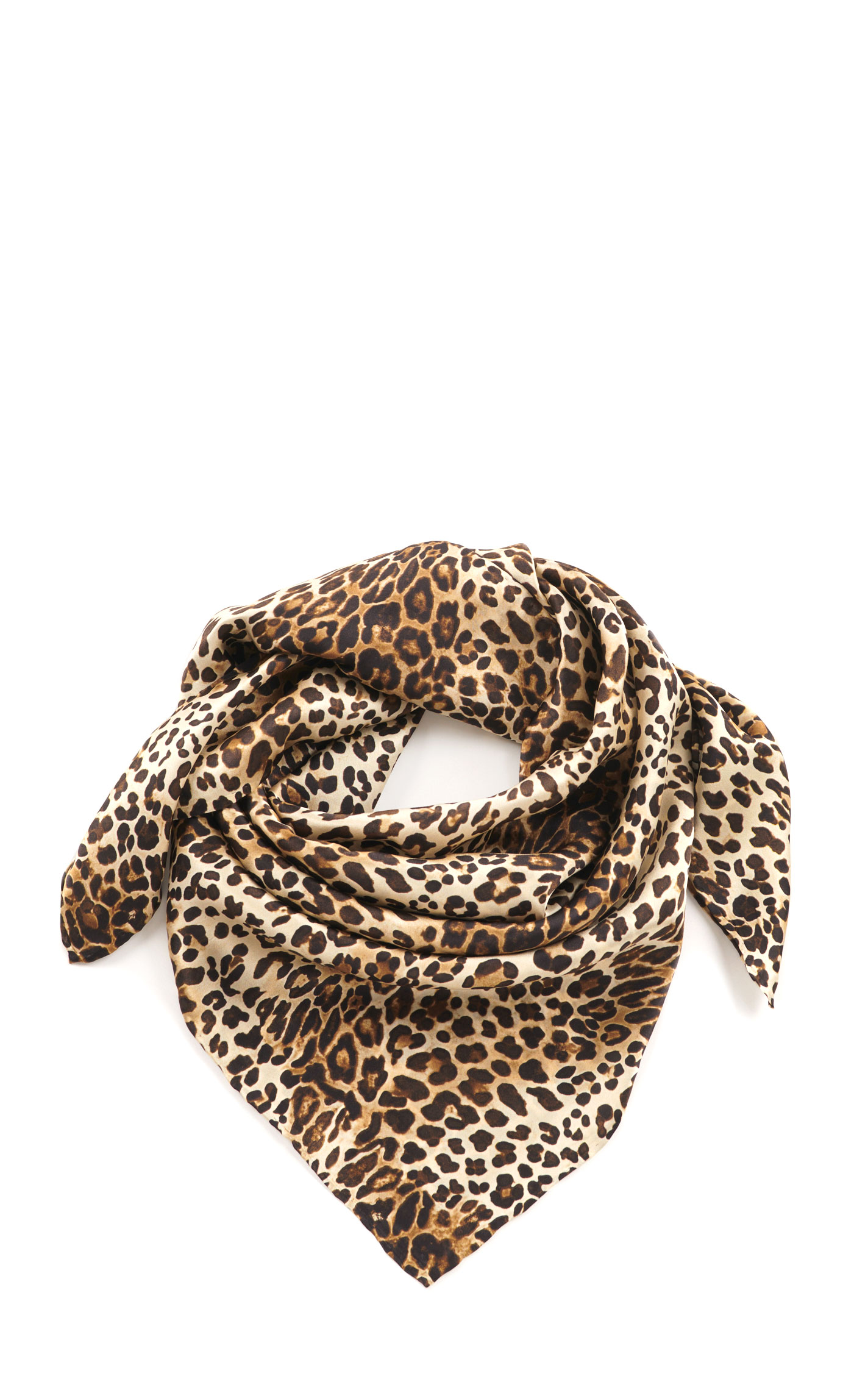 Leopard Print Silk Wild Rags Scarf - Image 1