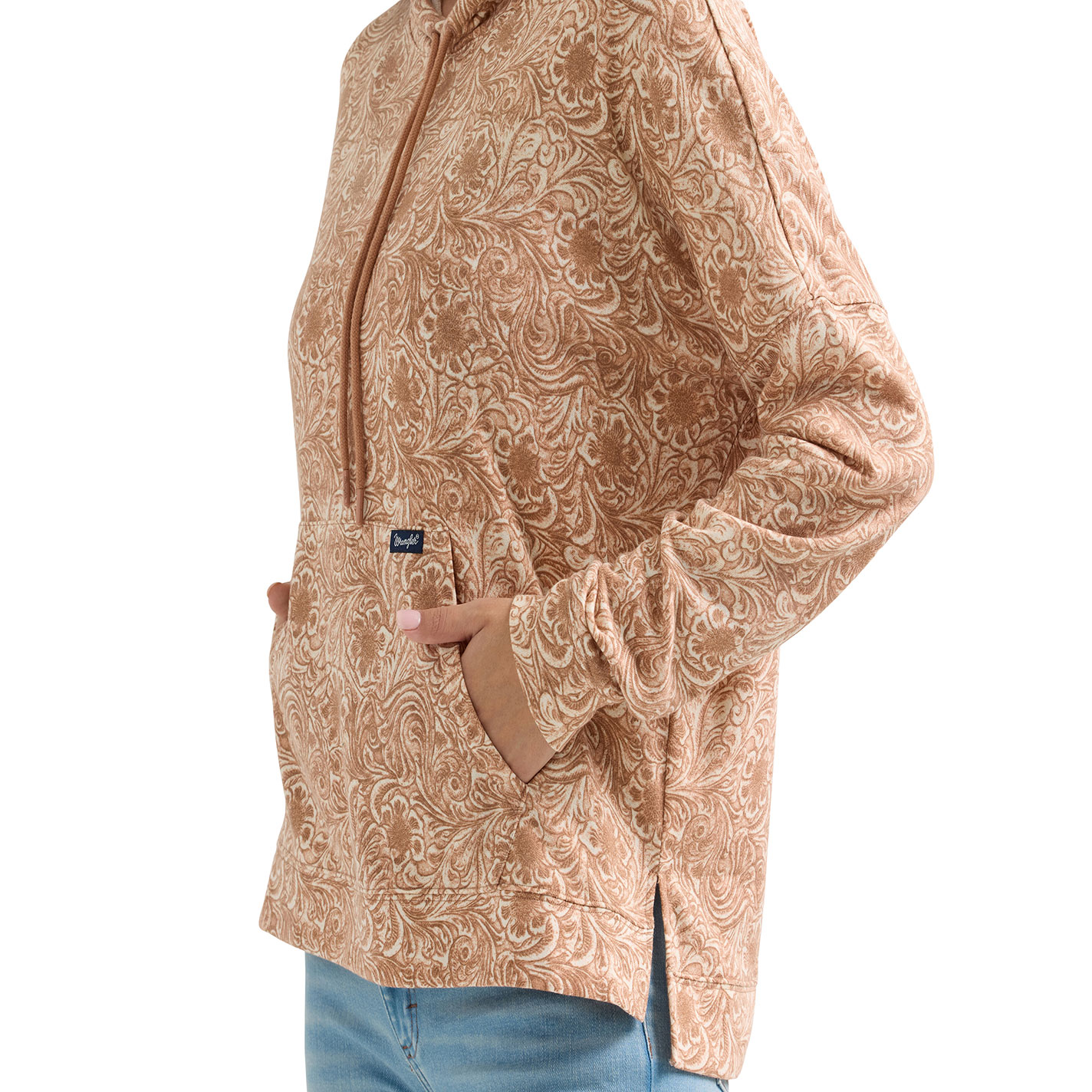 Wrangler Retro Women's Cinnamon Latte Tooled Print Hoodie - Image 1