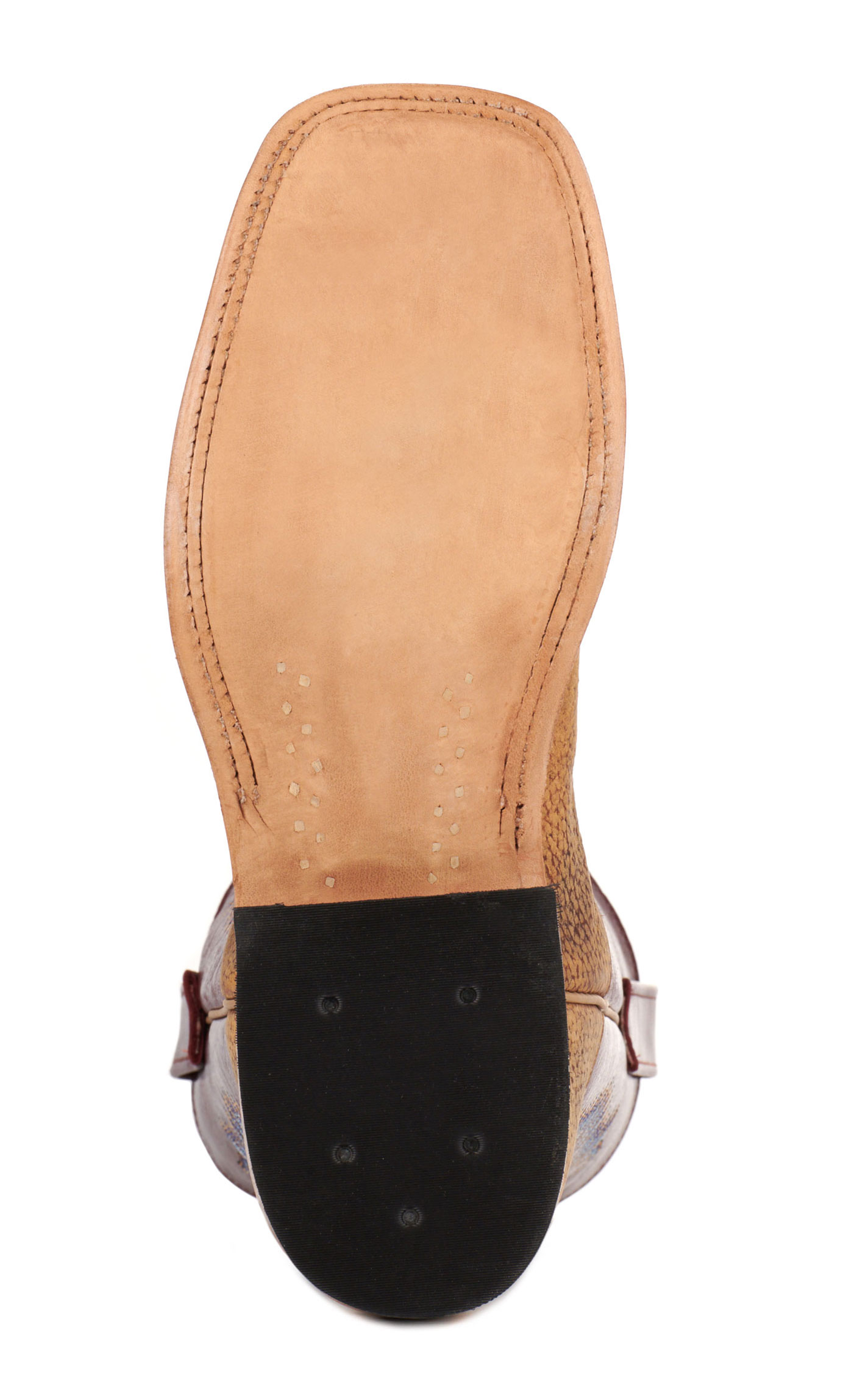 Anderson Bean Men's Geronimo Brown Bison and Sangria Wine Square Toe Cowboy Boots - Image 1