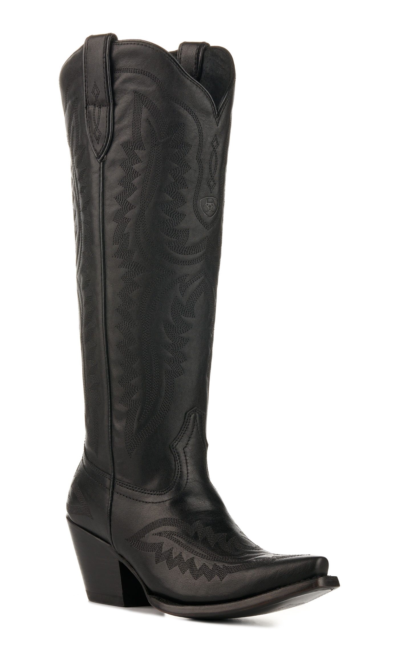 Ariat Women's Casanova Obsidian Black Snip Toe Tall Cowboy Boots - Image 1