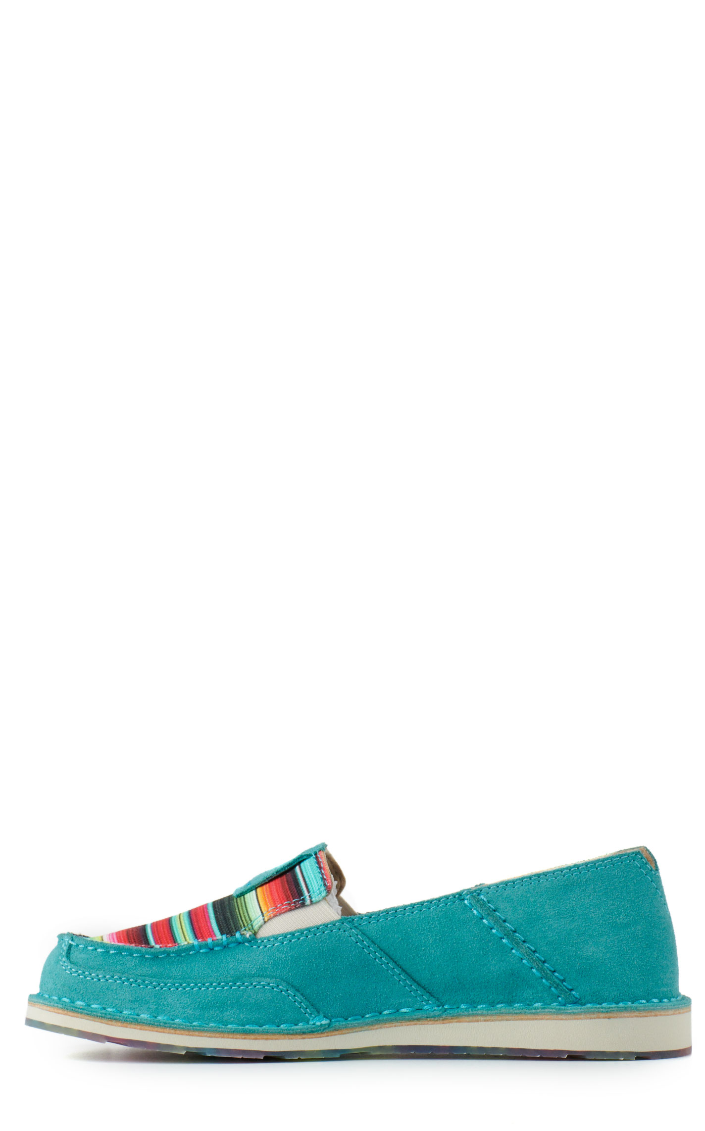Ariat Women's Cruiser Teal Suede and Serape Moc Toe Casual Shoes - Image 1