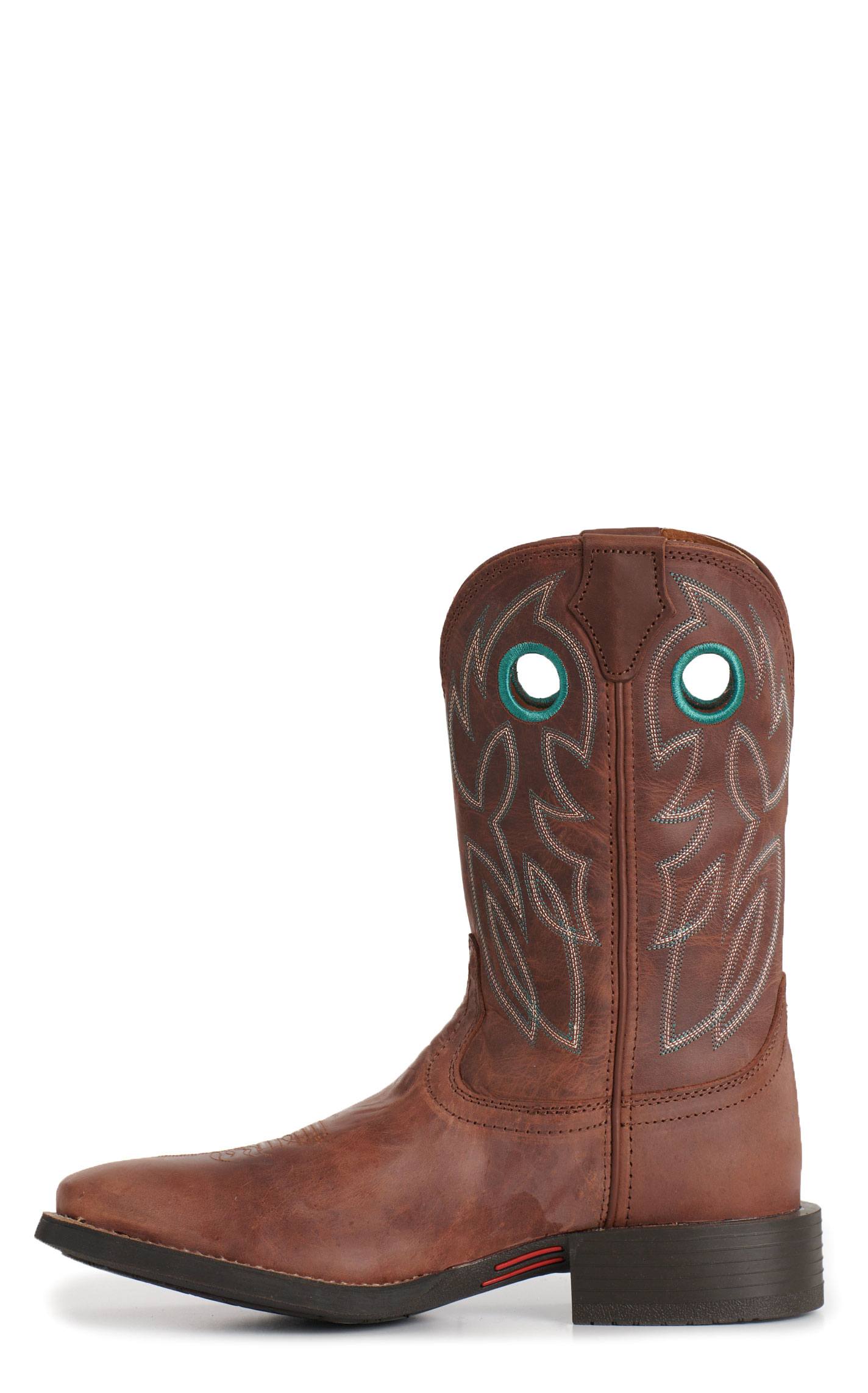 Justin Men's Stampede Brandy Cowhide Wide Square Toe Boots - Image 1