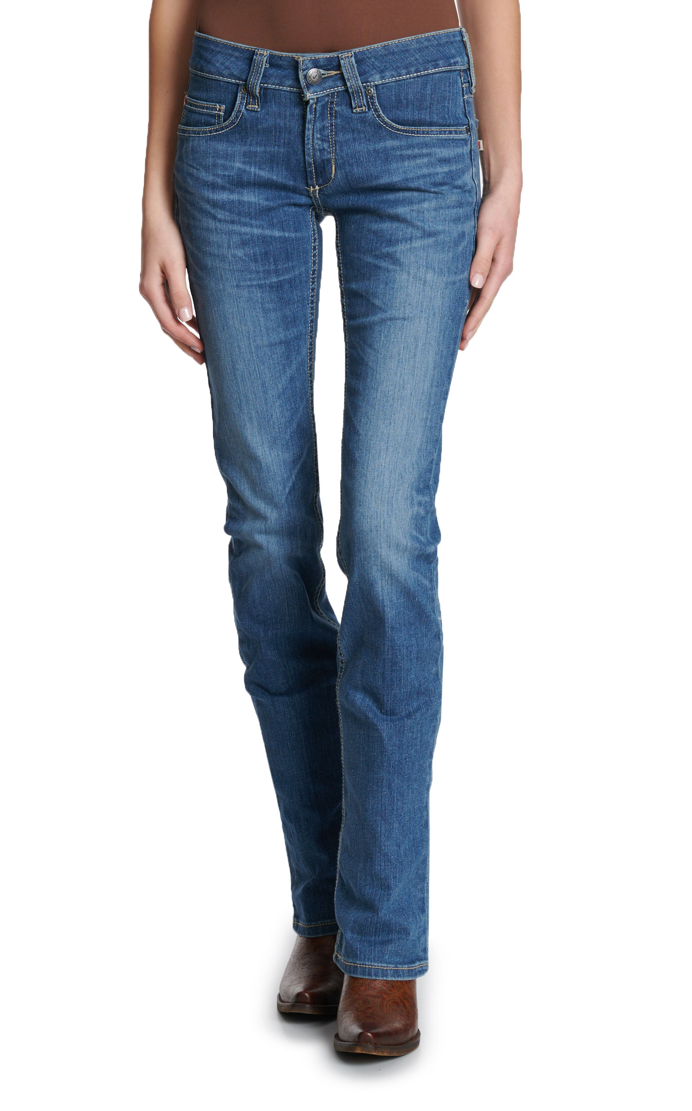 Justin 1879 Women's Light Wash Vintage Boot Cut Jeans - Image 1