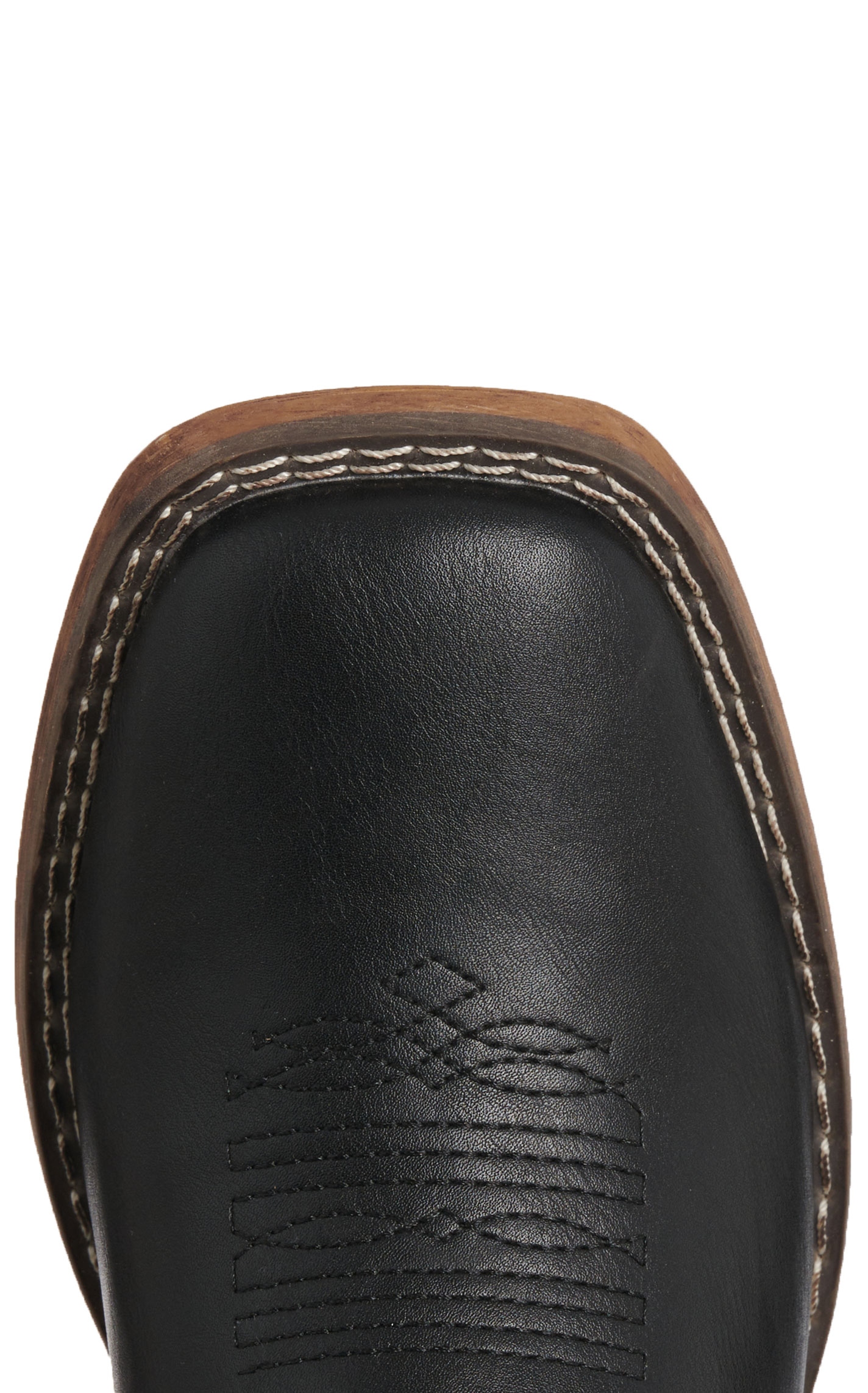 Roper Women's Shayla Black Faux Leather Wide Square Toe Cowboy Boots - Image 1