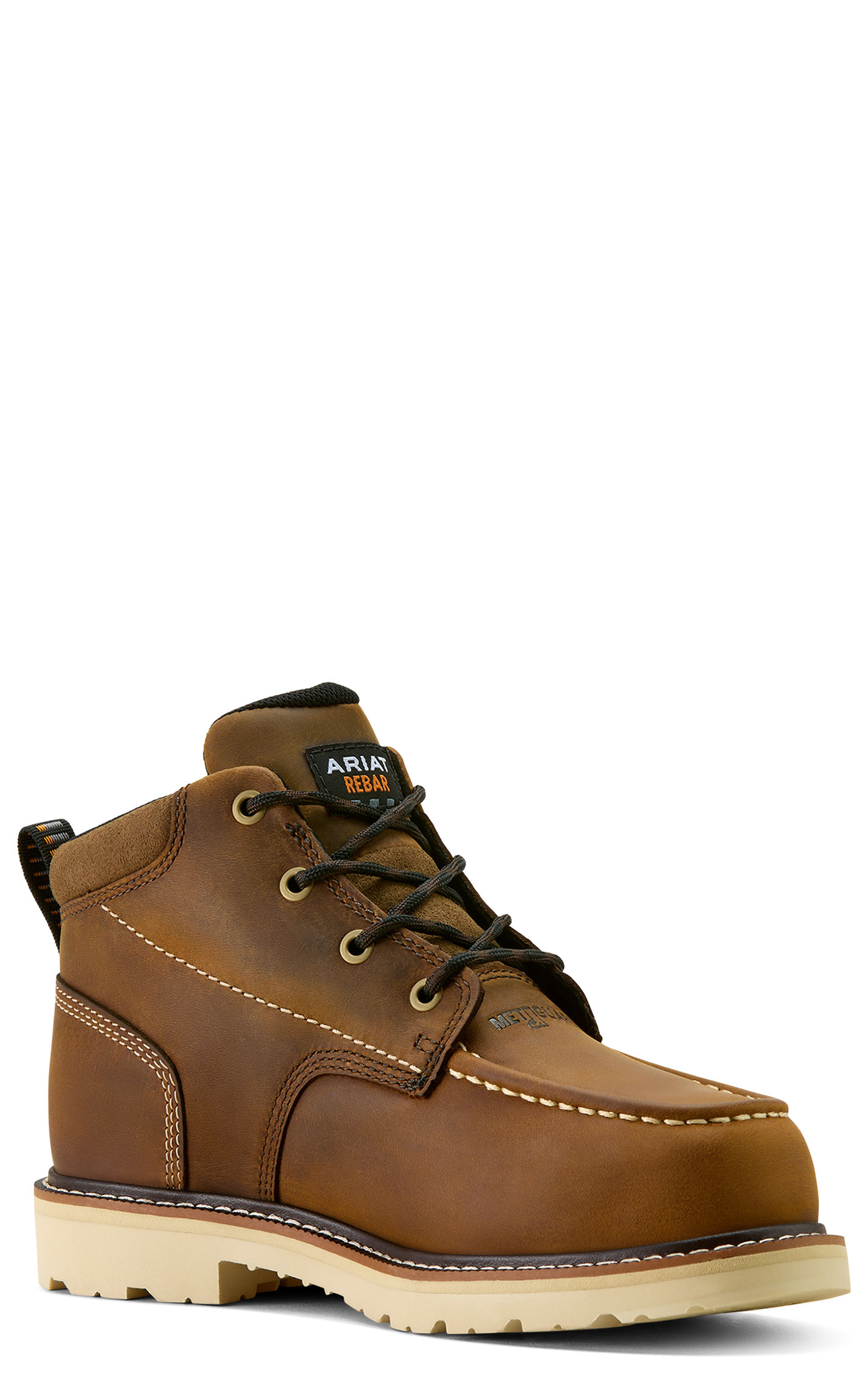 Ariat Women's Rebar Lift Chukka Distressed Brown Composite Round Toe Work Boots - Image 1
