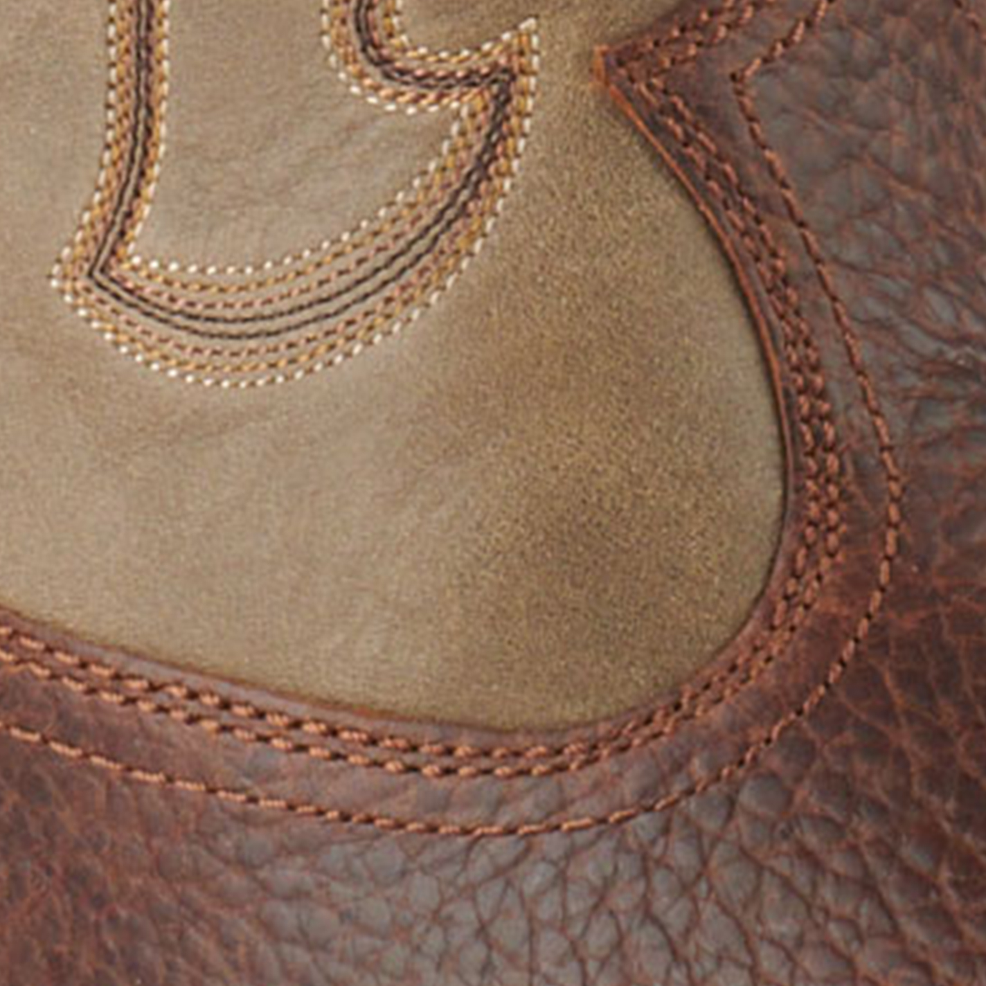 Ariat Men's Sport Brown Oiled Rowdy and Bomber Punchy Square Toe Cowboy Boots - Image 1