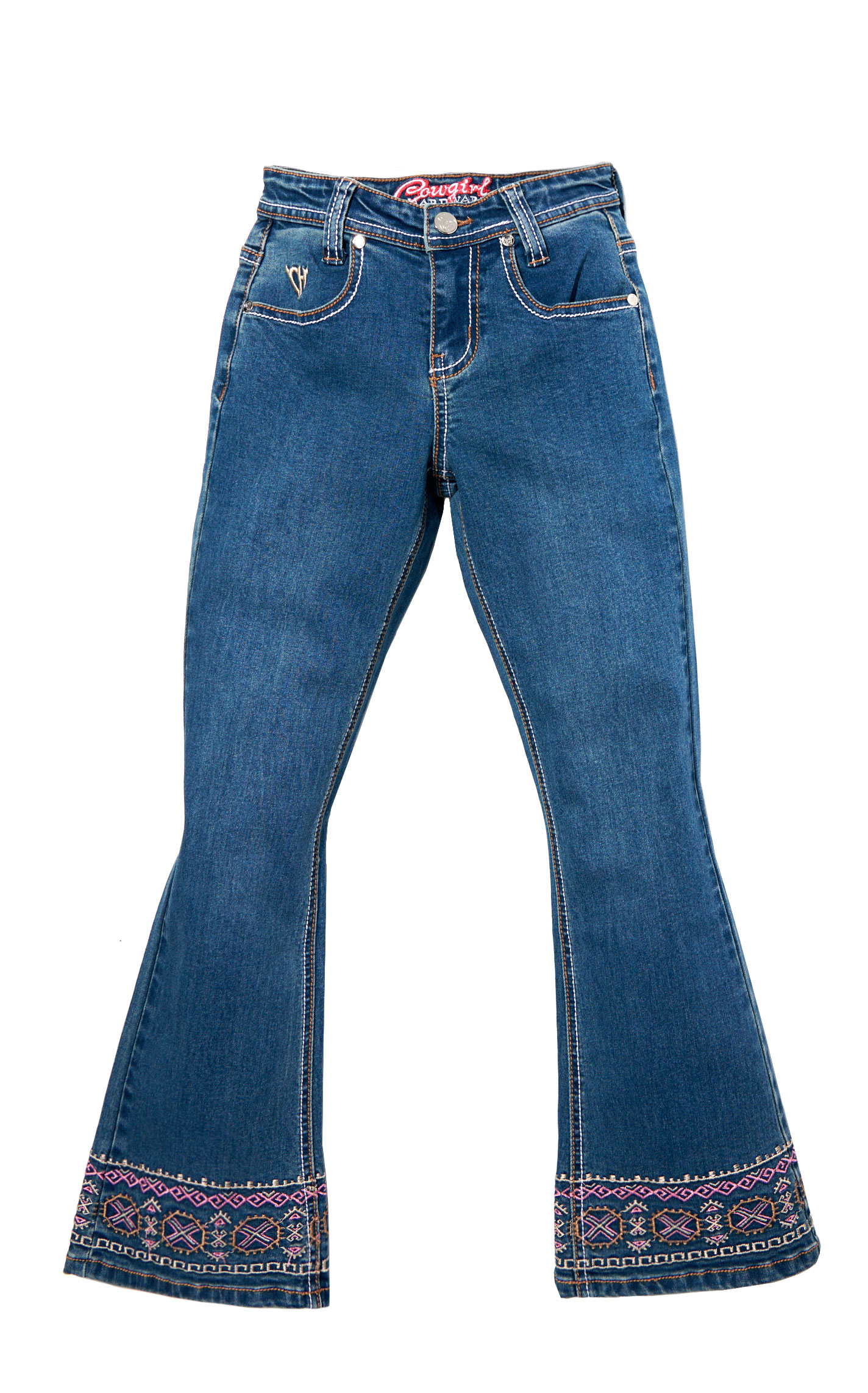 Cowgirl Hardware Girls’ Aztec Wrap Boot Cut Jeans  - Image 1