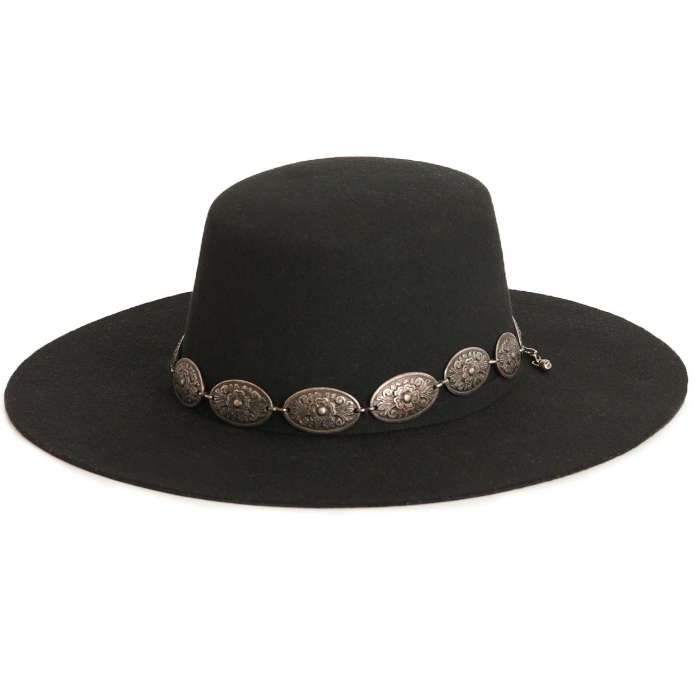 Rockin' C Women's Black with Concho Hatband Gambler Wool Cowboy Hat - Image 3