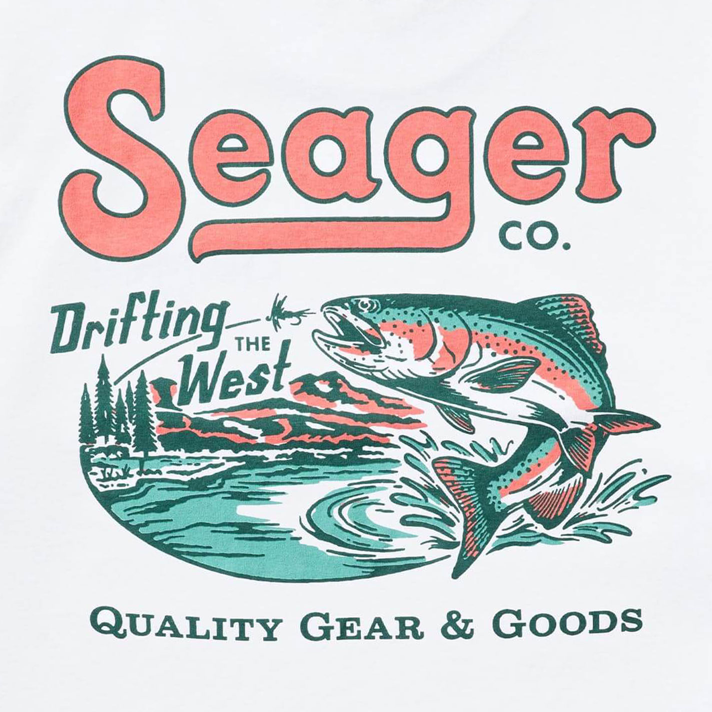 Seager Men's White Drifting The West Graphic T-Shirt - Image 1