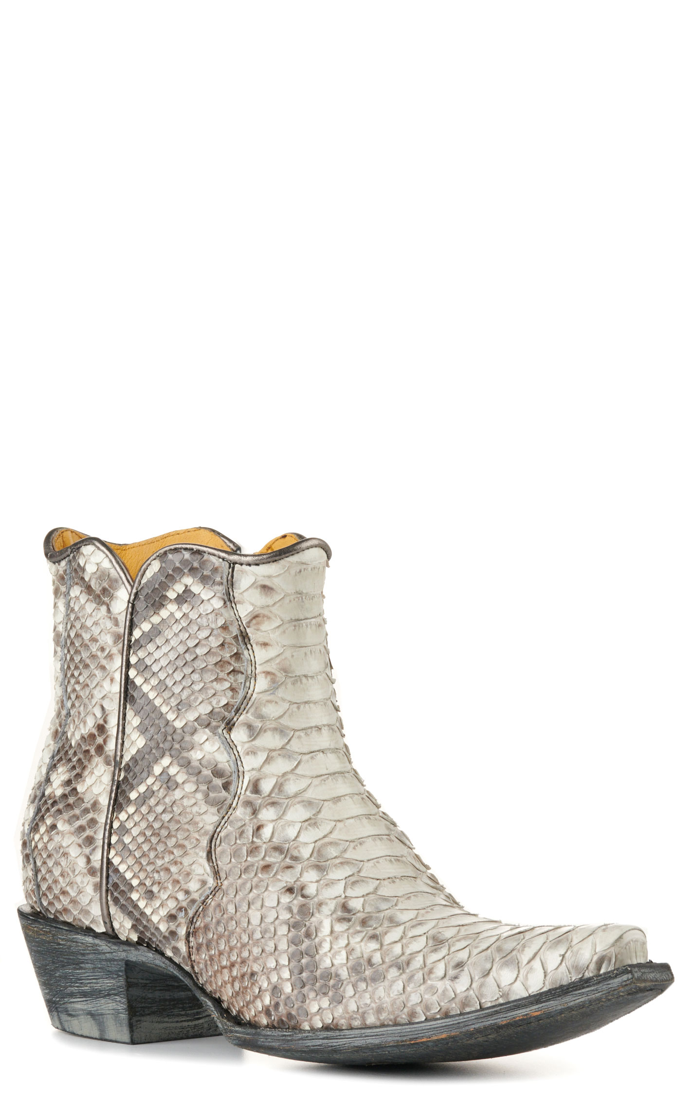 Cavender's Women's Natural Python Snip Toe Western Booties - Image 1