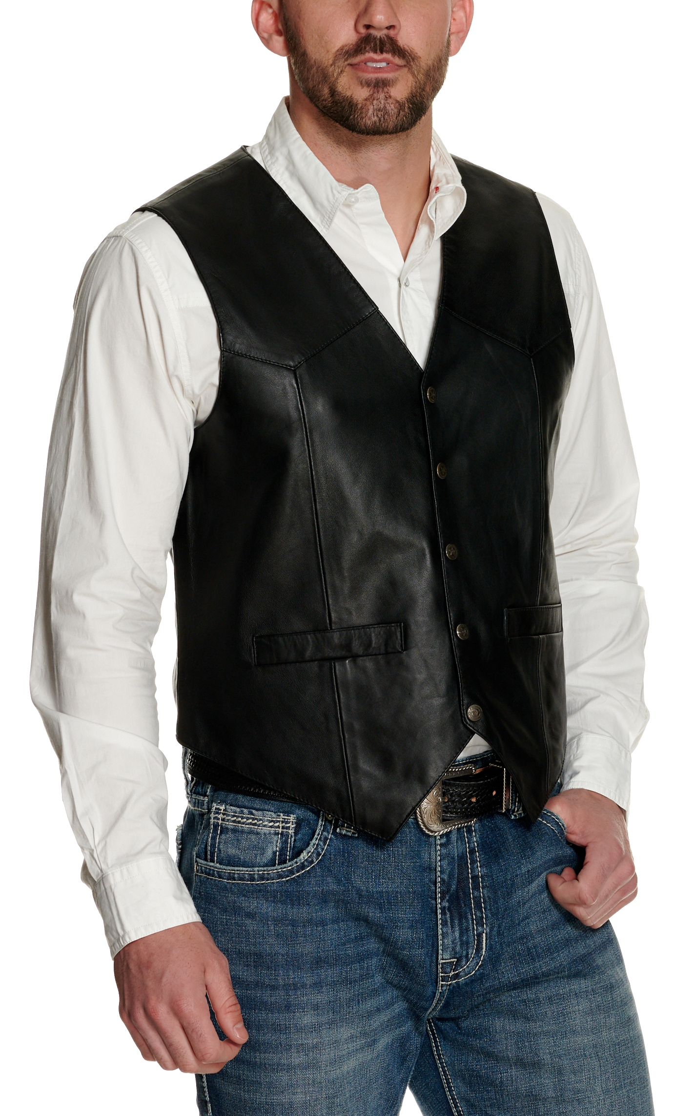 Scully Black Snap Lamb Vest - Image 1