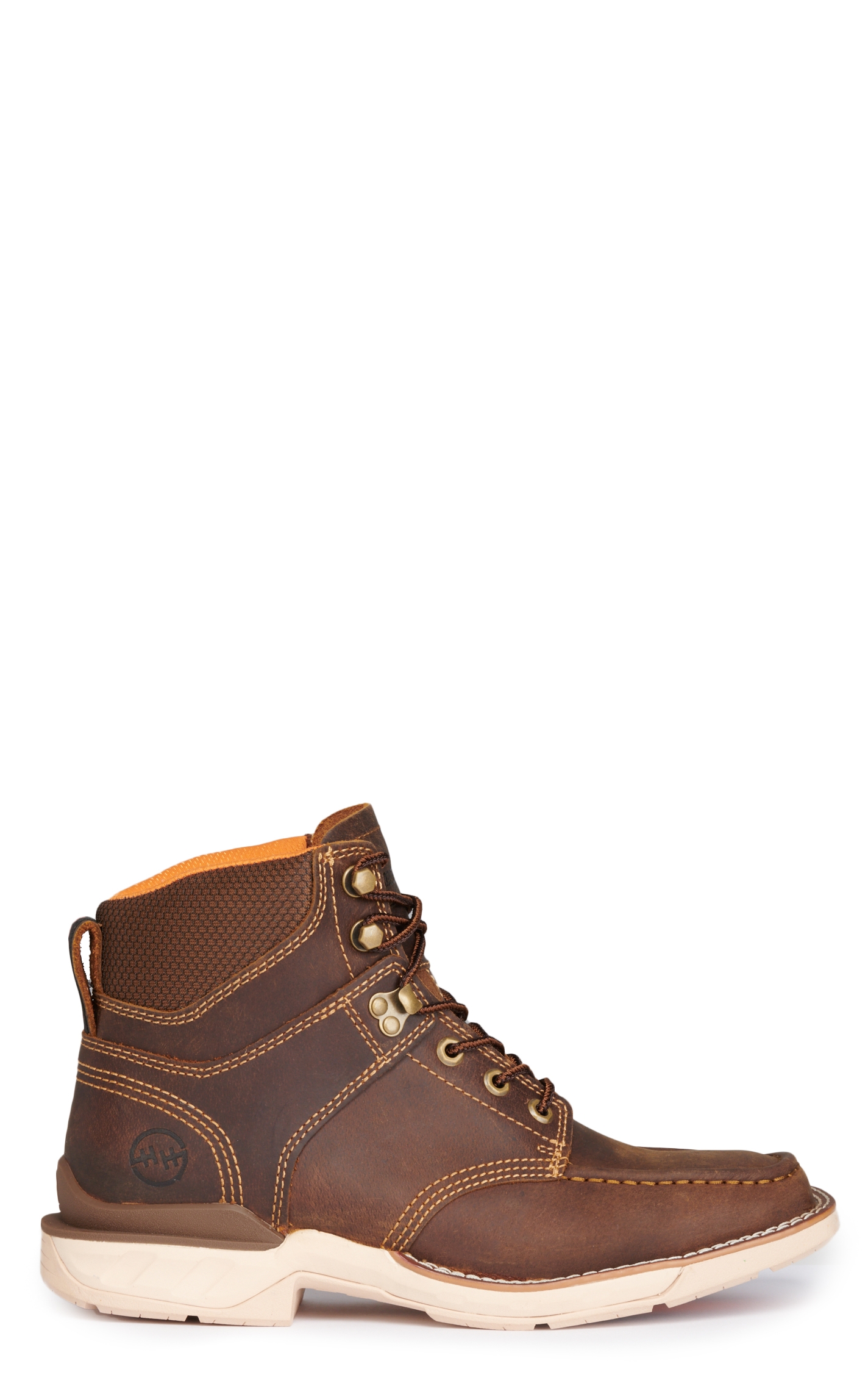Double H Men's Brunel Sand Phantom Rider Wide Square Moc Toe Lace Up Shoe - Image 1