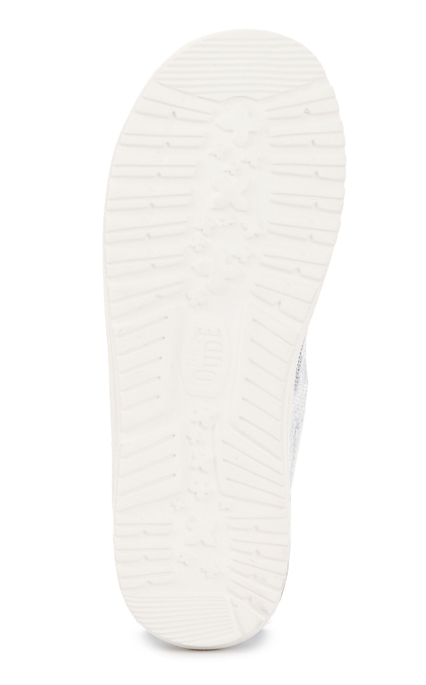 Hey Dude Women’s Wendy Disco Silver and White Sequin Casual Shoes - Image 1