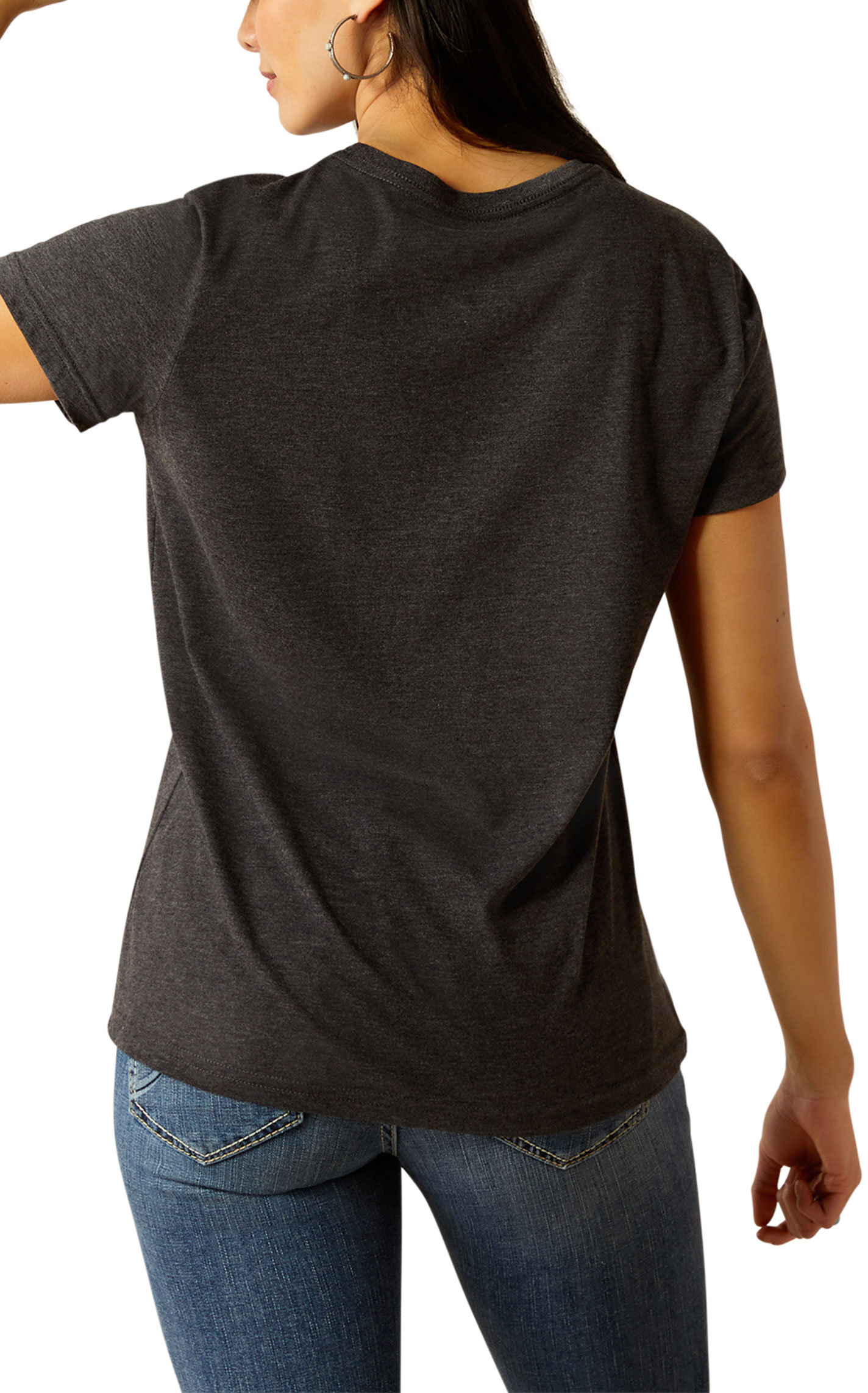 Ariat Women's Charcoal Boot Script Logo Graphic T-Shirt - Image 1