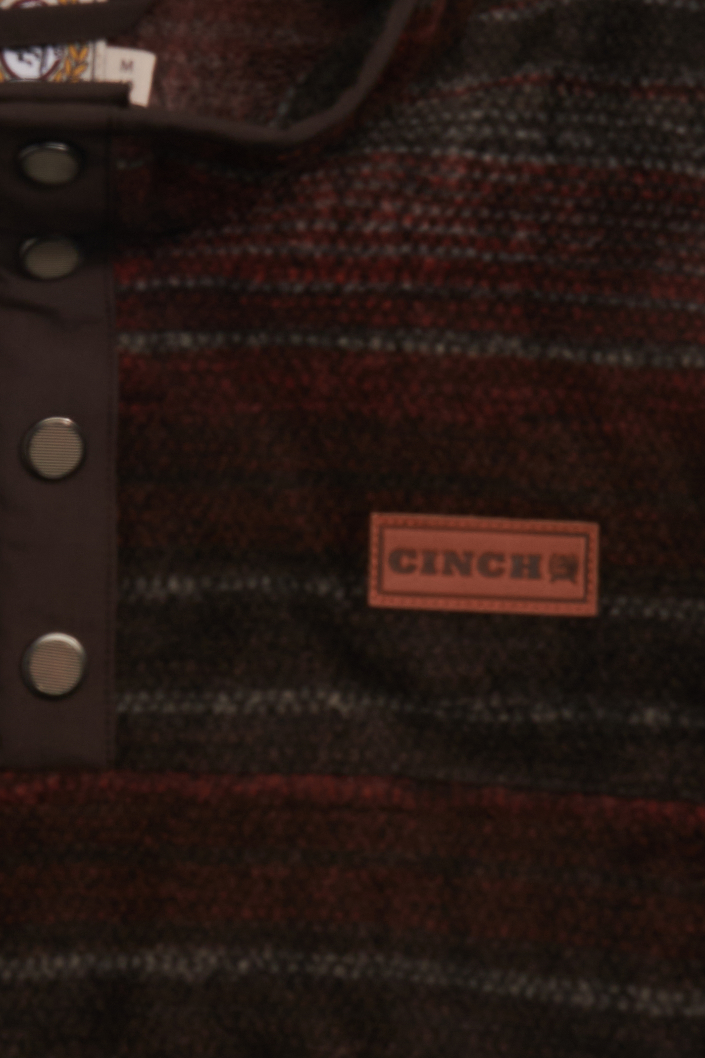 Cinch Boy's Brown & Gray Plaid 1/3 Snap Polar Fleece Pullover - Image 1