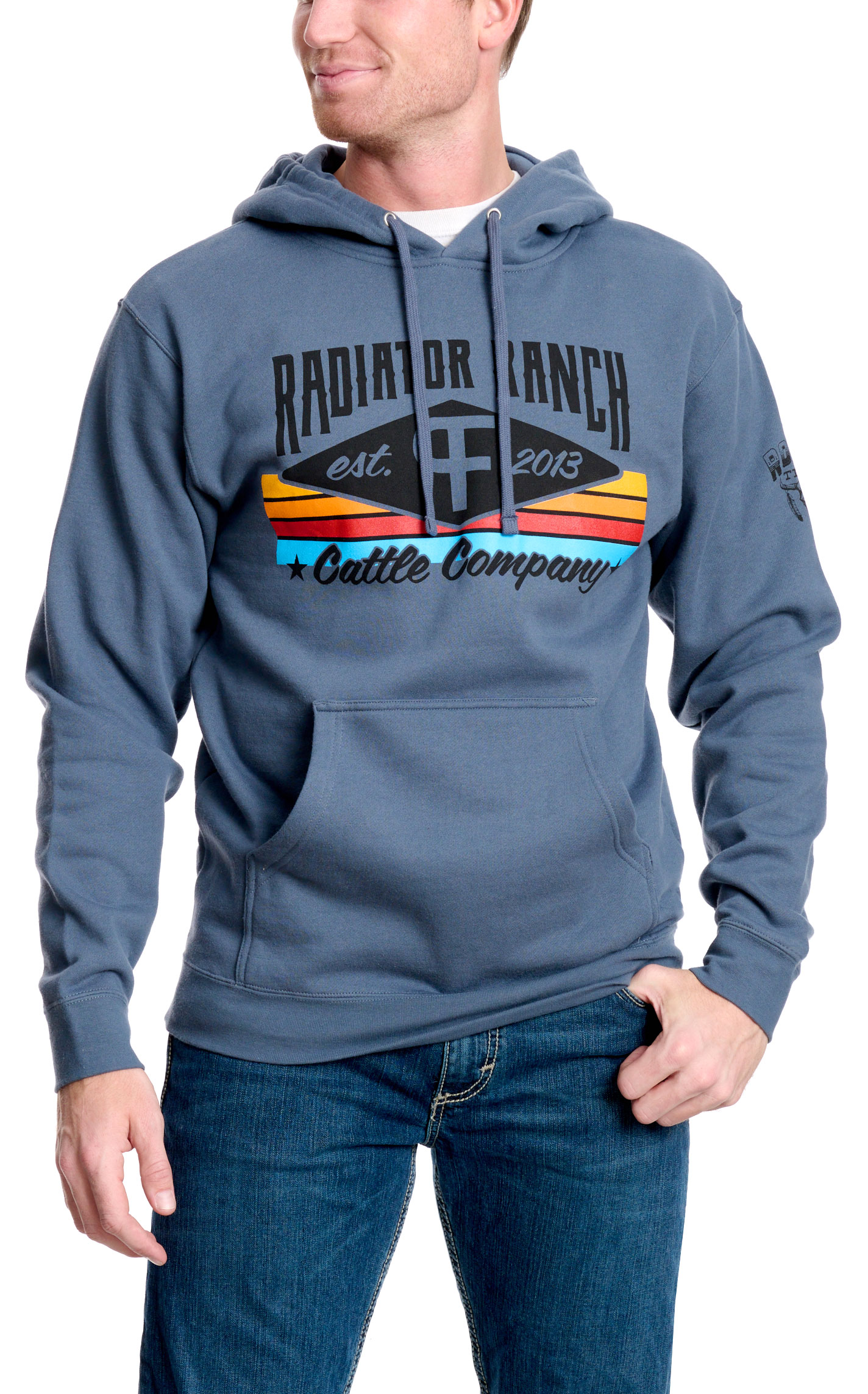 Rodeo Time Dale Brisby Storm Blue Logo Graphic Hoodie - Image 1