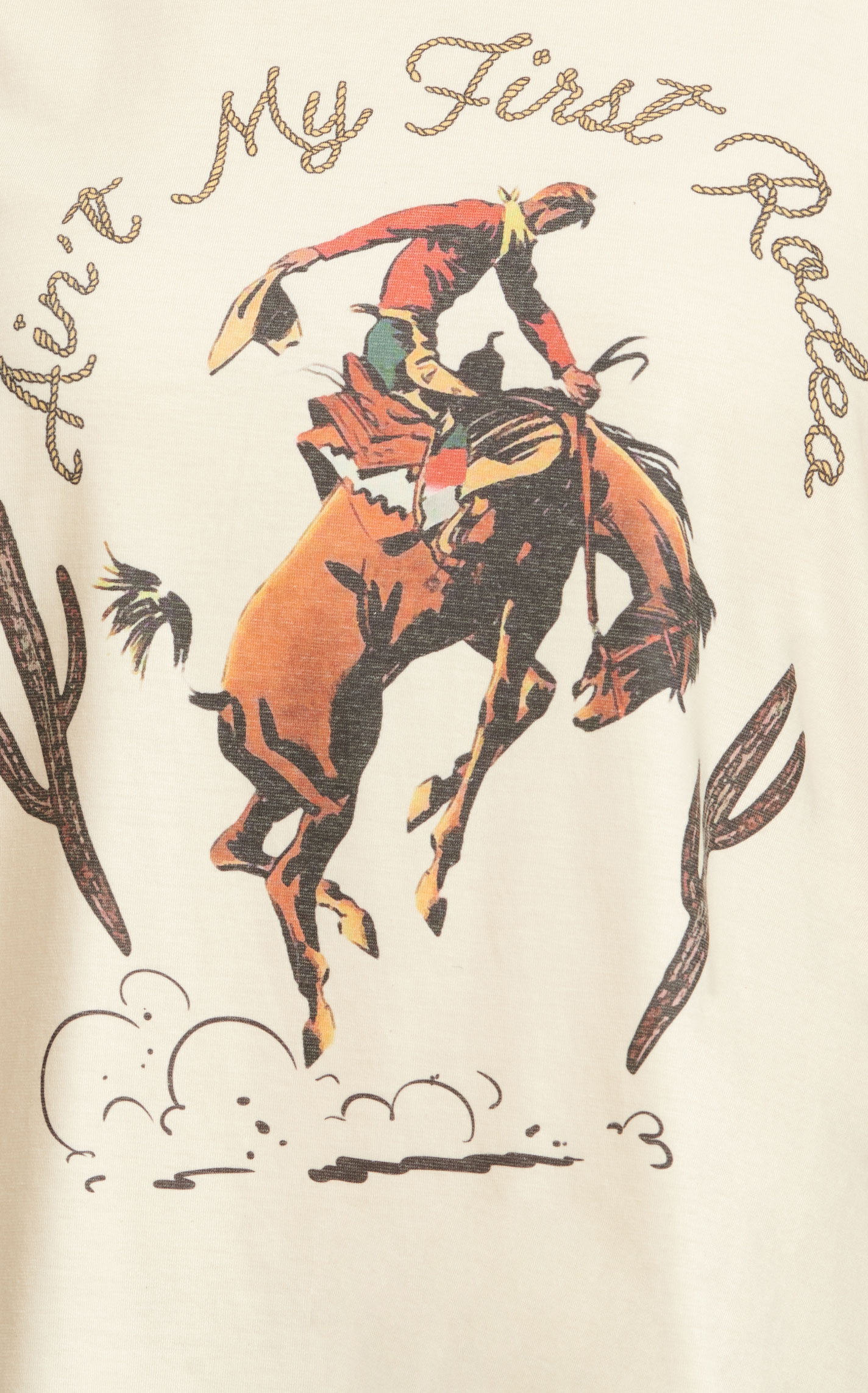 Fashion Express Women's Cream Ain't My First Rodeo Graphic Tee - Image 2