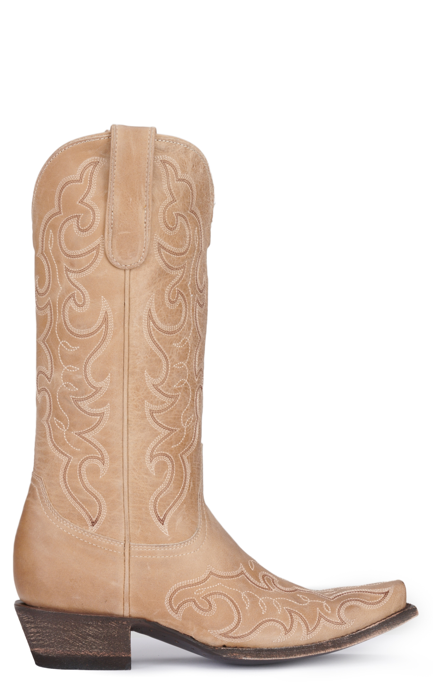 Cavender’s Women’s Bone Leather Embroidered Snip Toe Cowboy Boots - Image 1