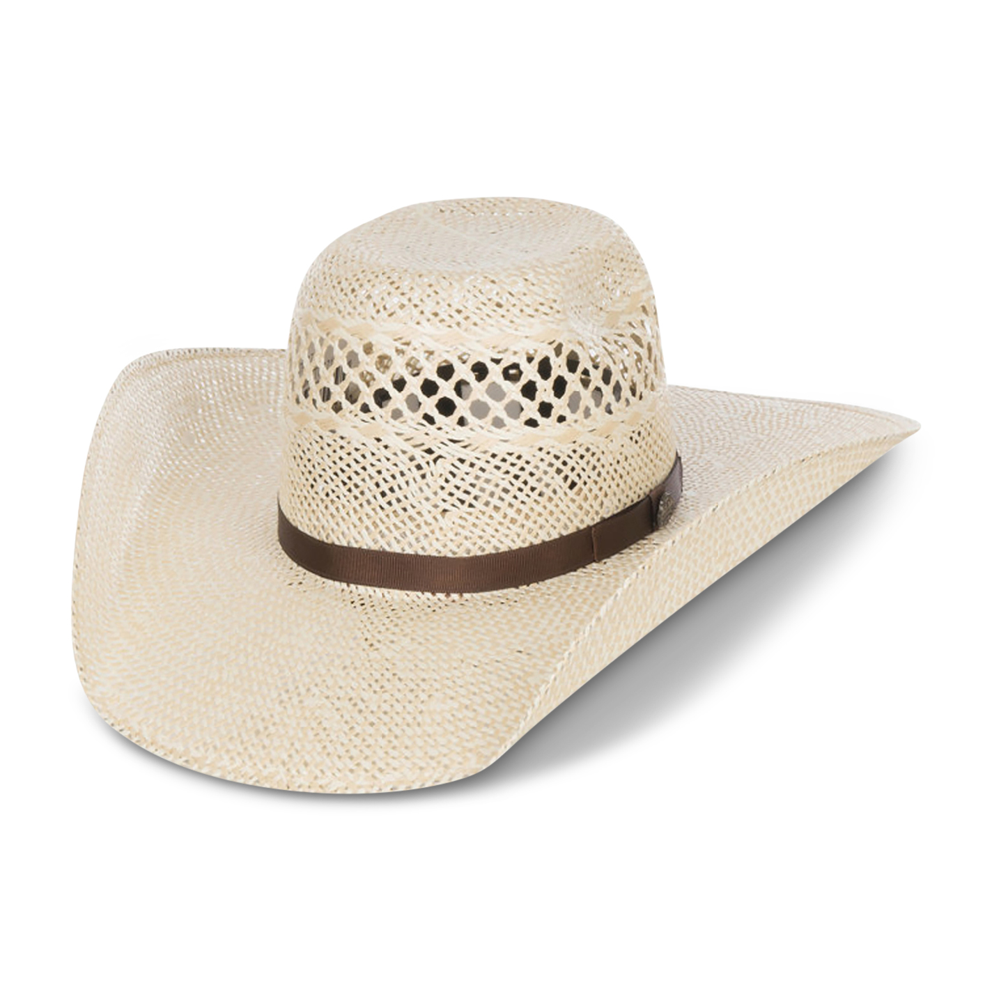 Cavender's Ranch Collection Twisted Weave Vented Straw Cowboy Hat - Image 1