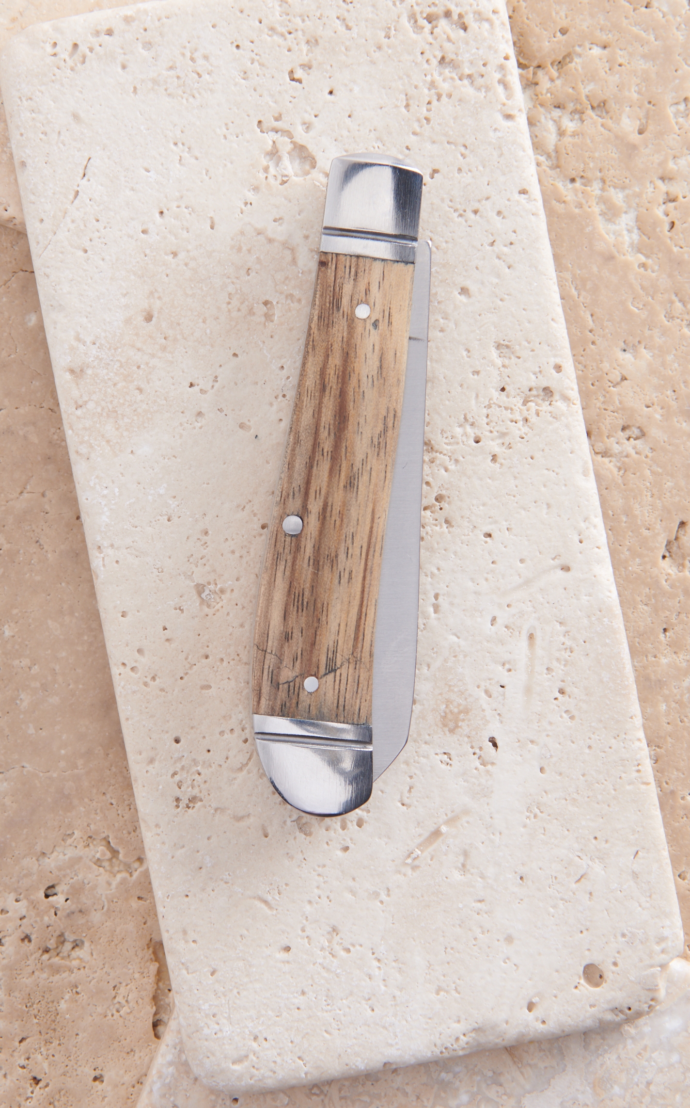 HOOEY White Bone Wood Small Trapper Knife - Image 1