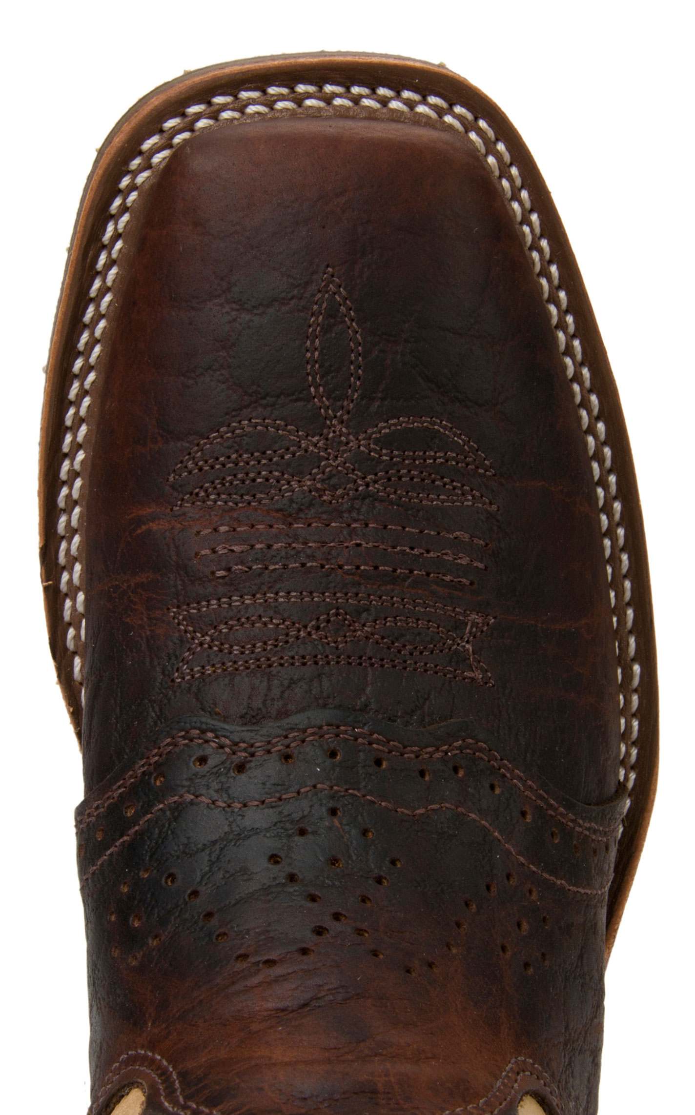 Double H Men's ICE Graham Brown Bison and Echo Taupe Square Toe Cowboy Boots - Image 1