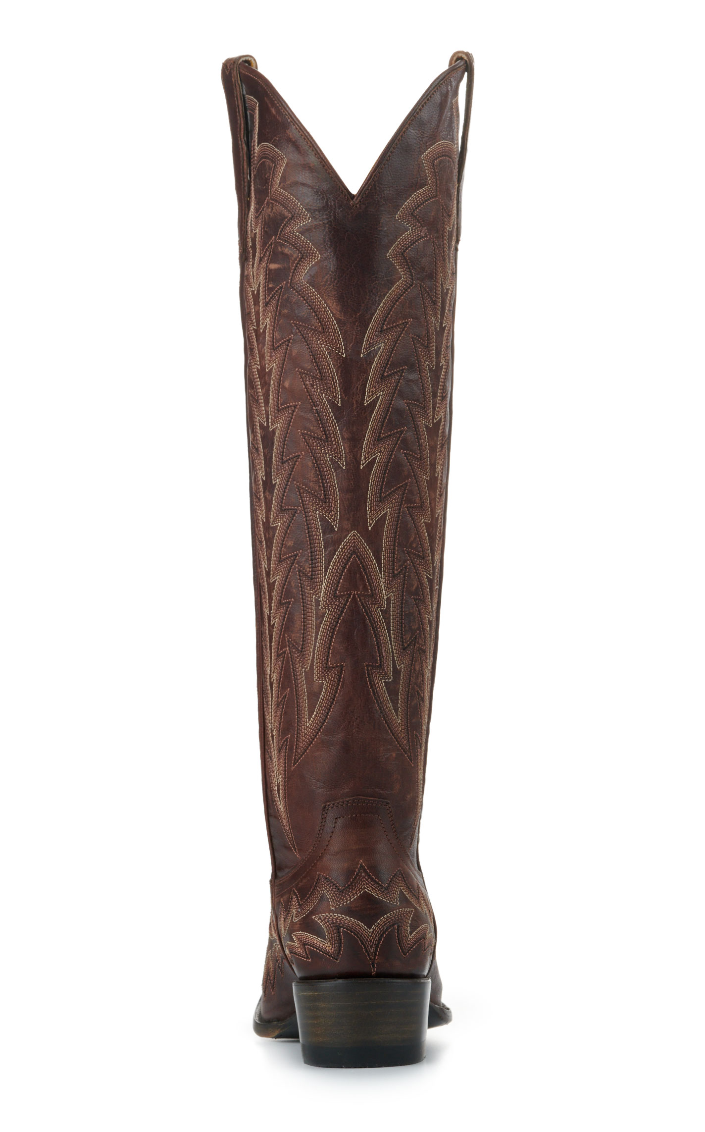 JRC & Sons Women’s Nancy Dark Brass Snip Toe Tall Cowboy Boots - Image 1